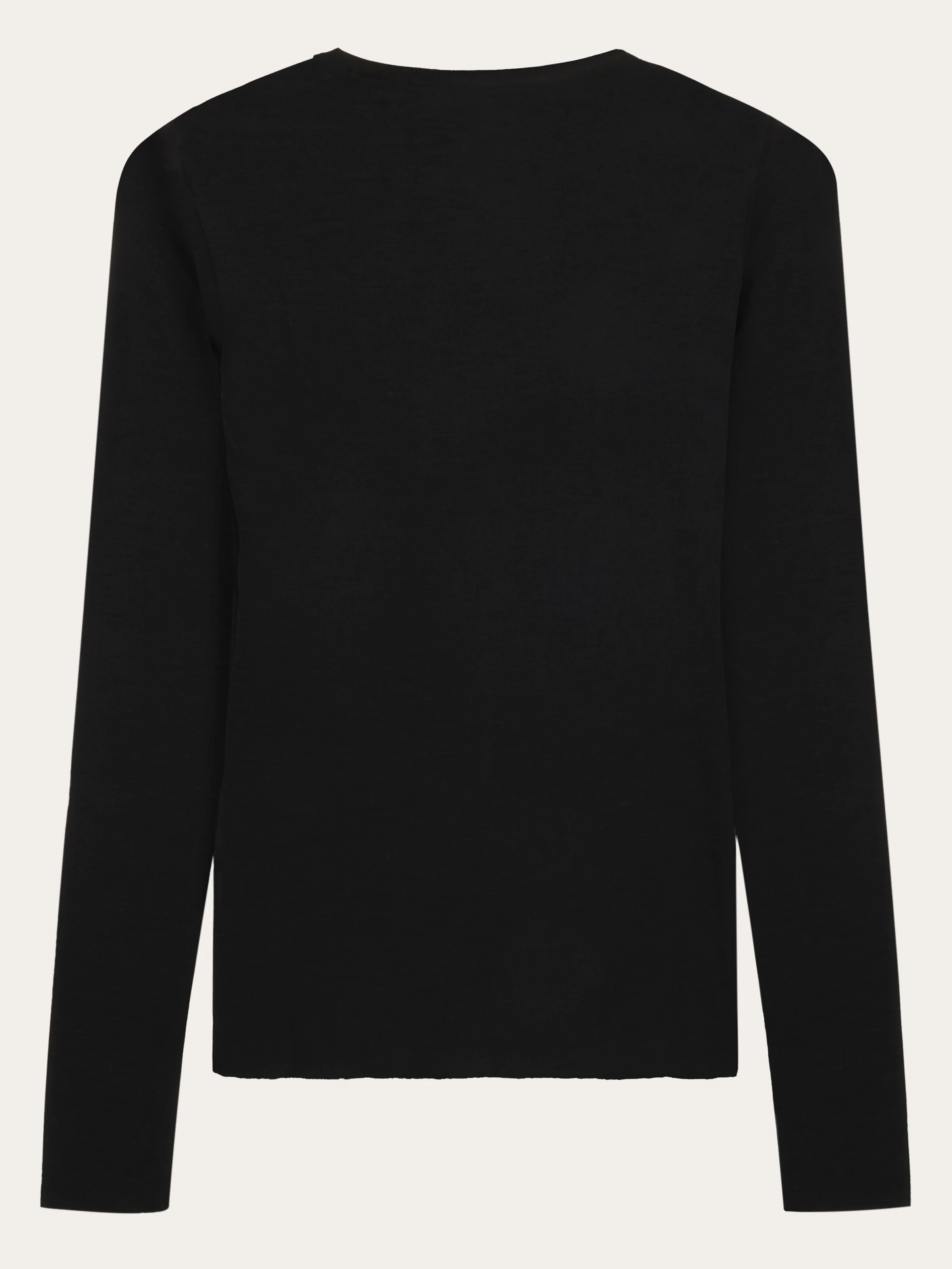 Merino rib long sleeve t-shirt - Black Jet - Image 3