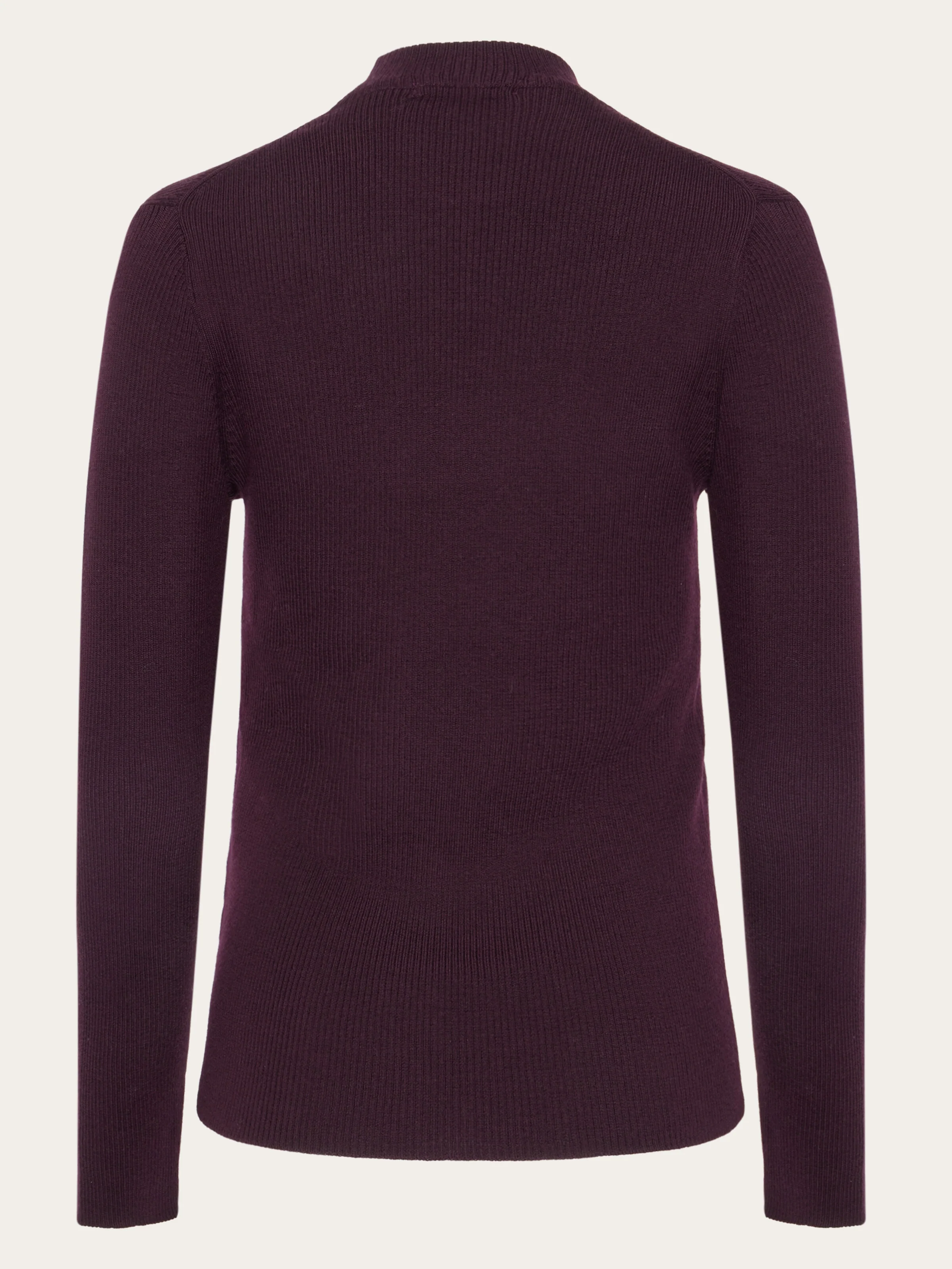 Merino rib mock neck long sleeve t-shirt - Fig - Image 2