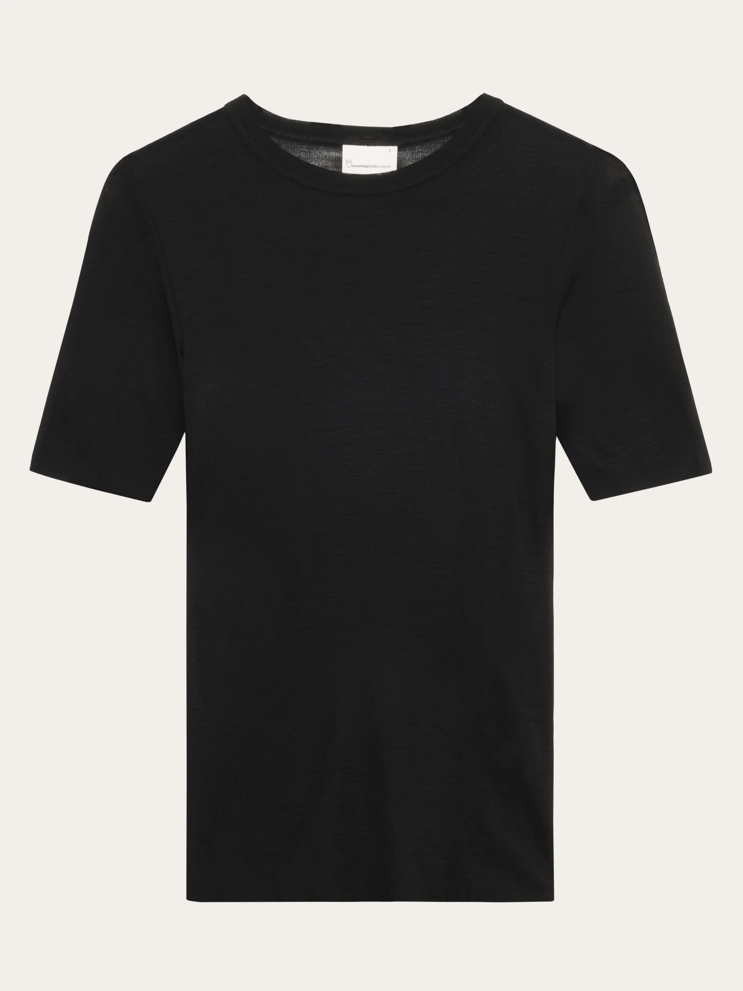 Merino rib t-shirt - Black Jet