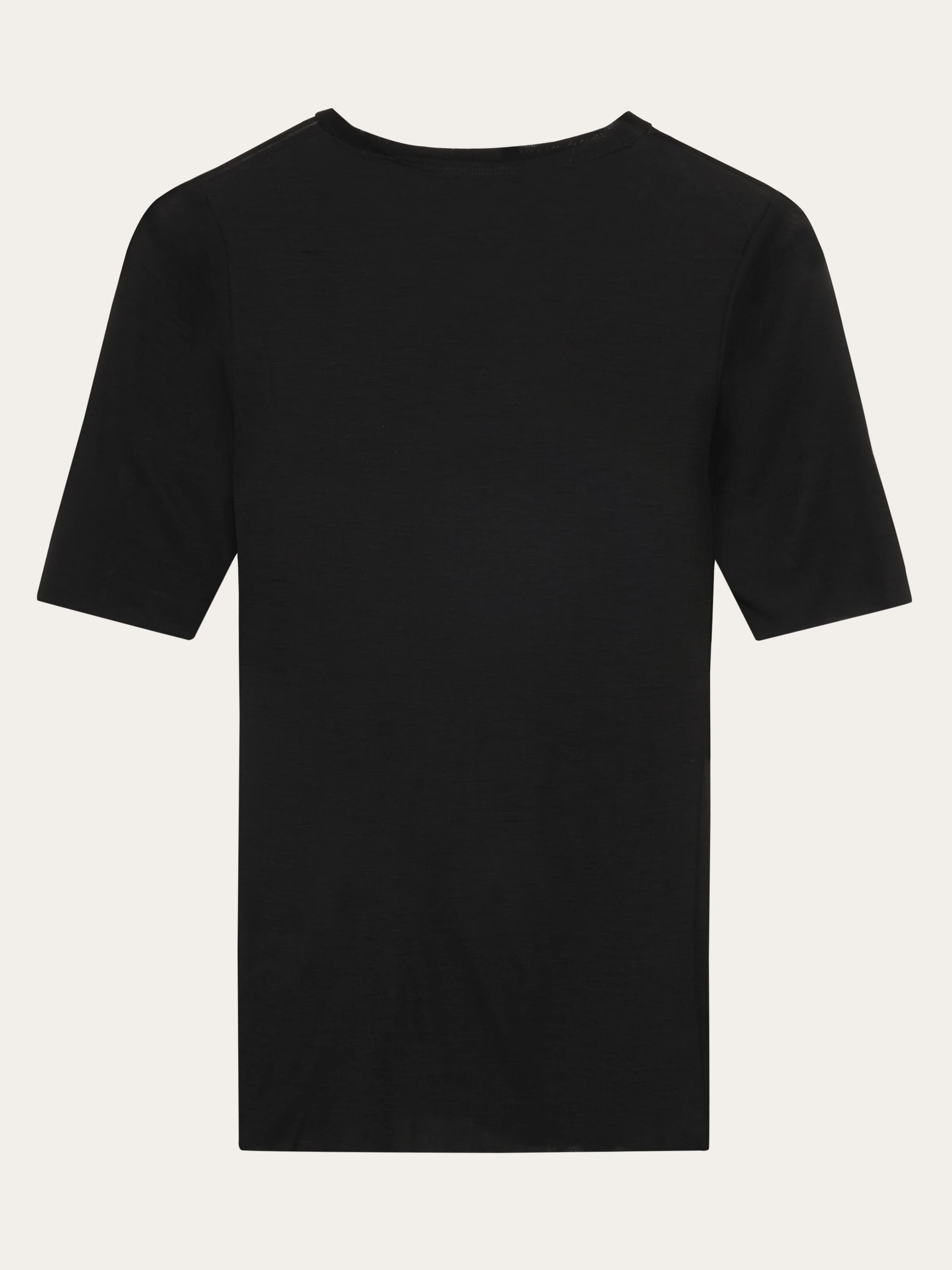 Merino rib t-shirt - Black Jet - Image 2