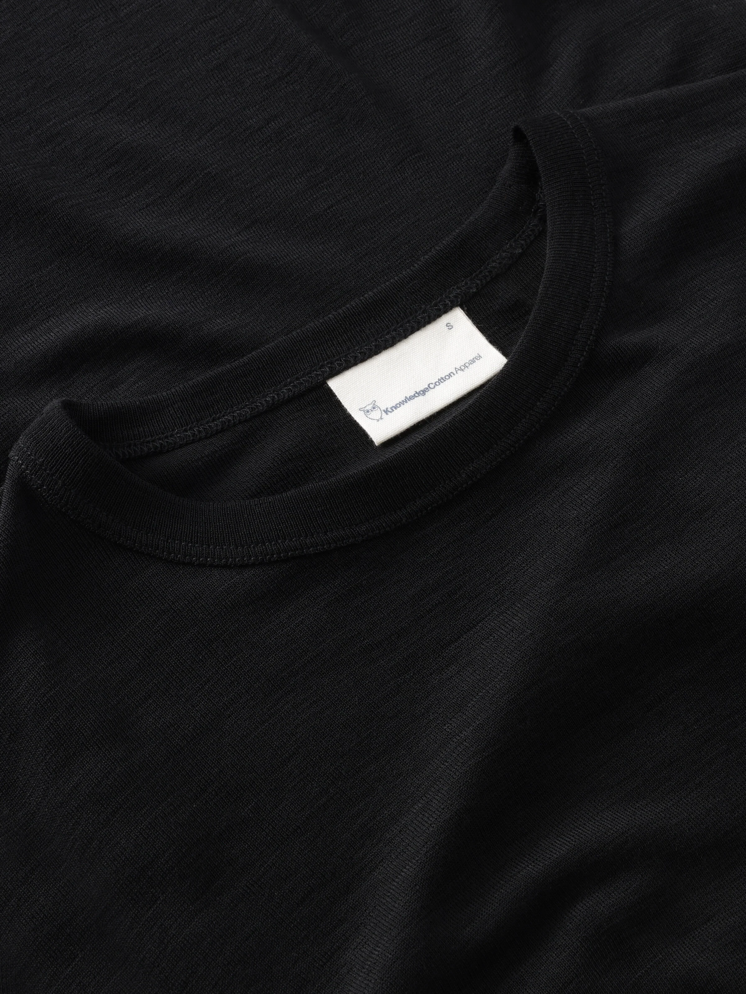 Merino rib t-shirt - Black Jet - Image 3
