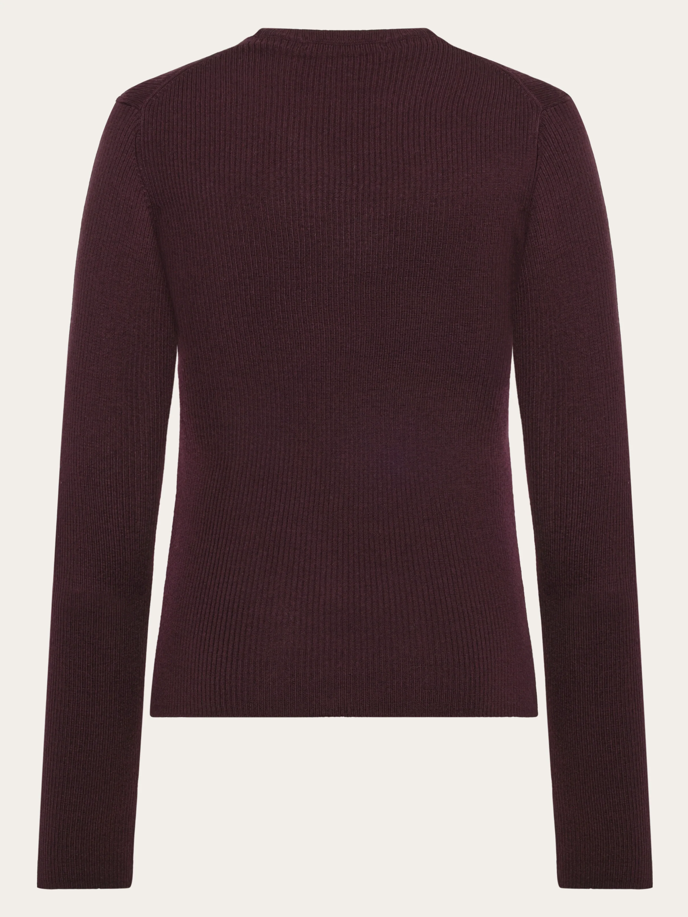 Merino Wool Rib Knit RWS - Fig - Image 2
