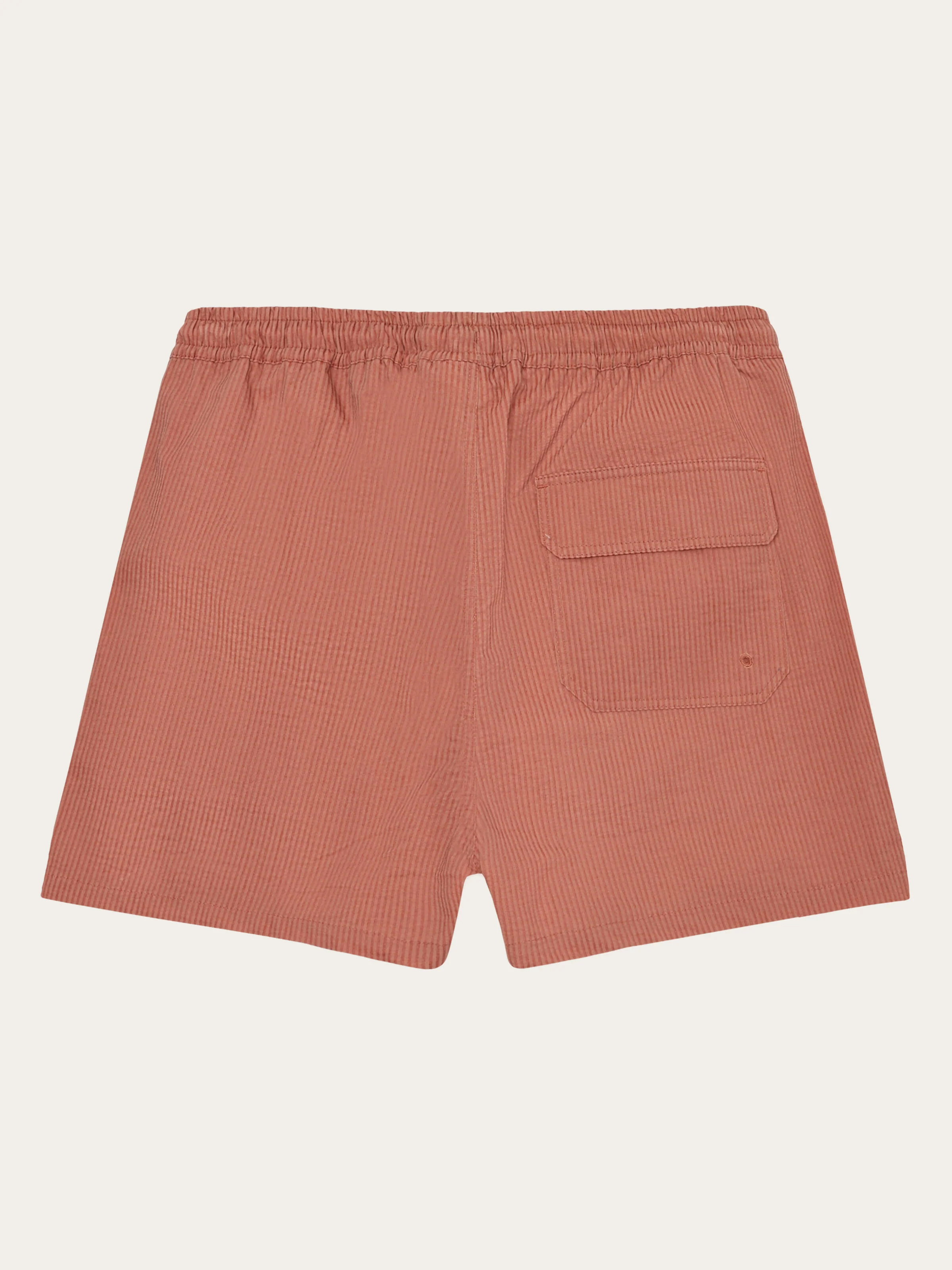 Mid-thigh seersucker swimshorts - Burnt Brick - Image 3