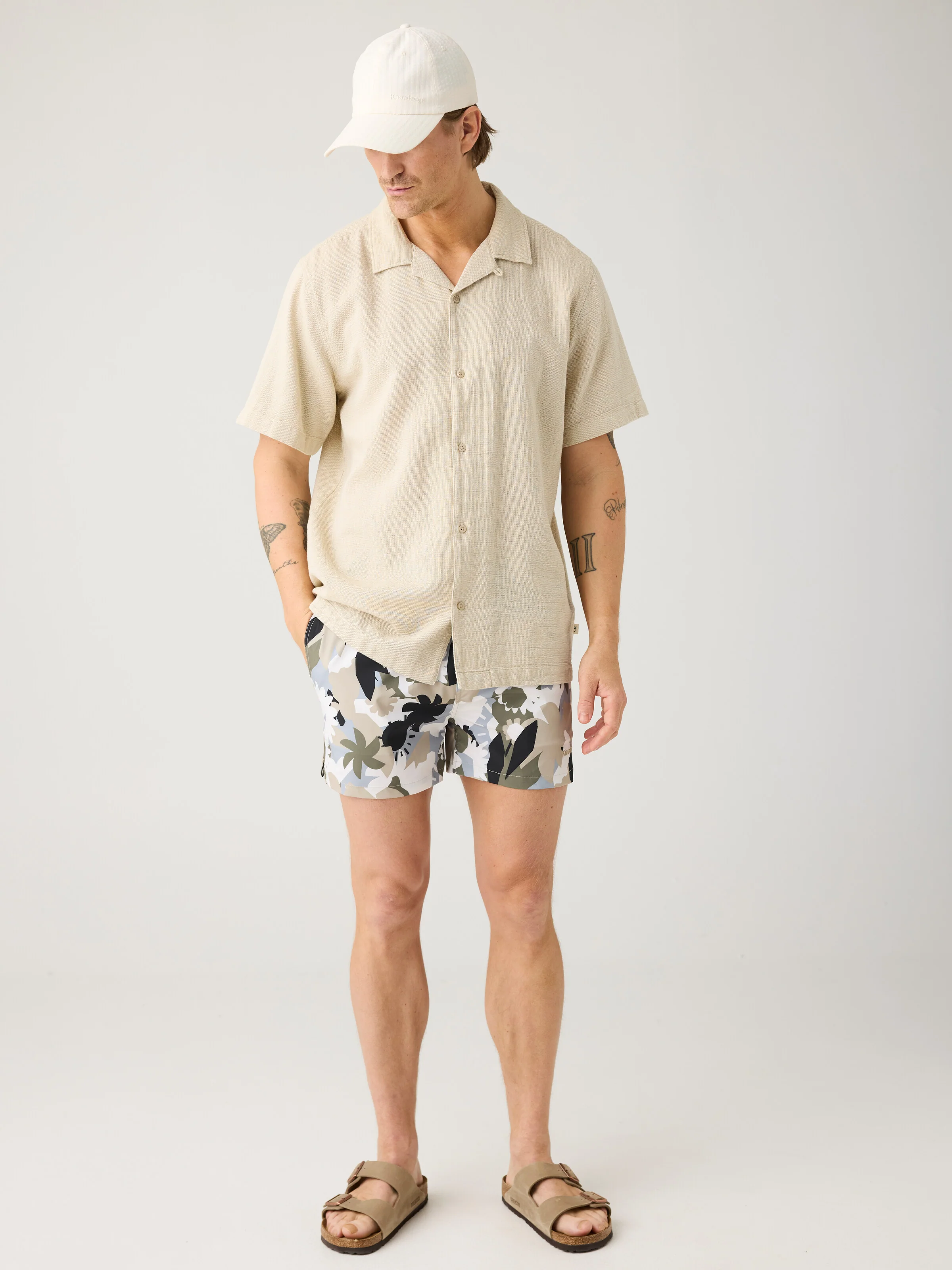 Mid-thigh swimshorts - Green - Image 2