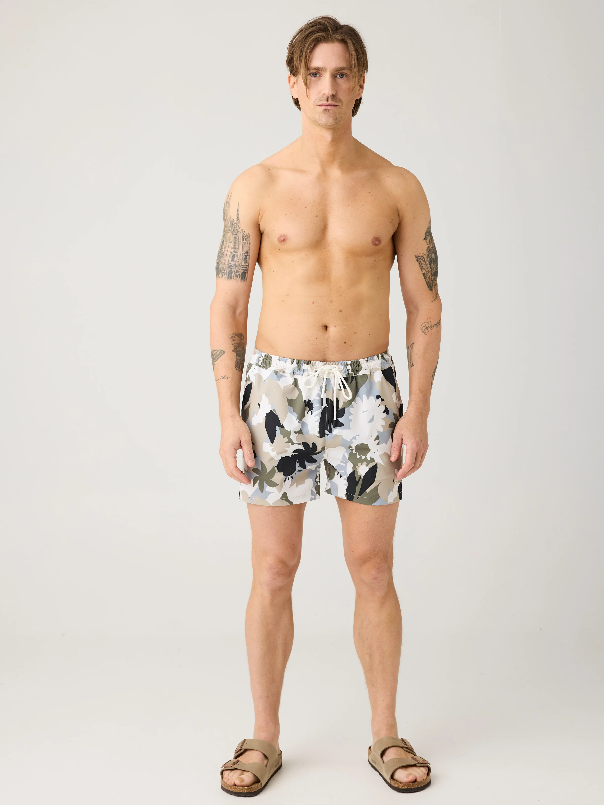 Mid-thigh swimshorts - Green - Image 3