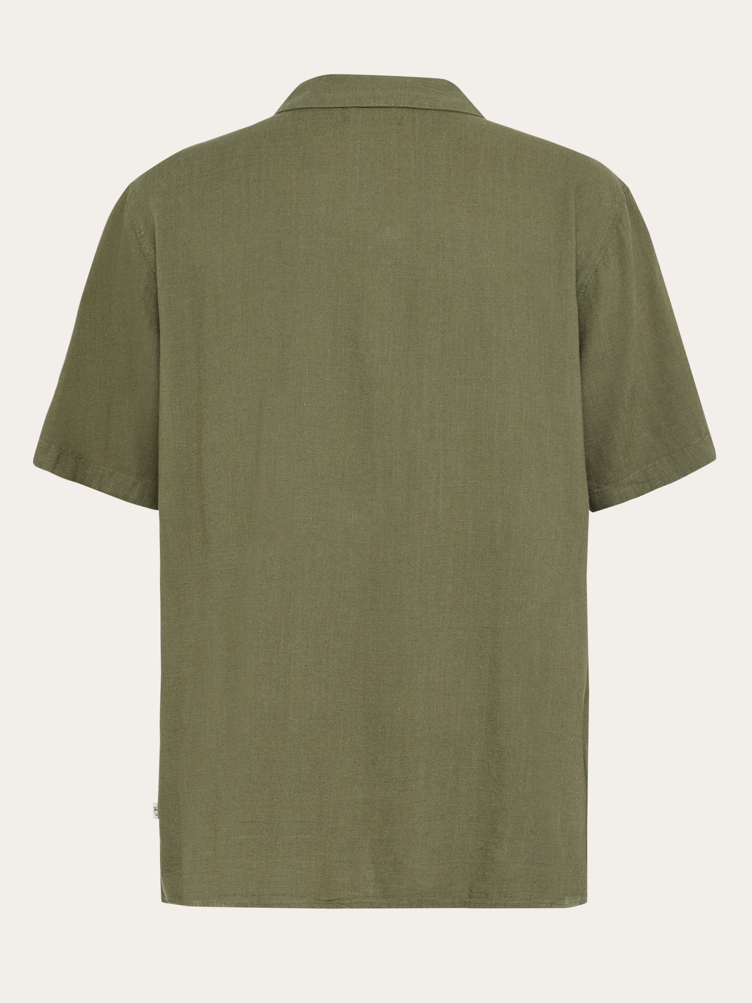 Moss relaxed linen blend short sleeve shirt - Burned Olive - Image 5