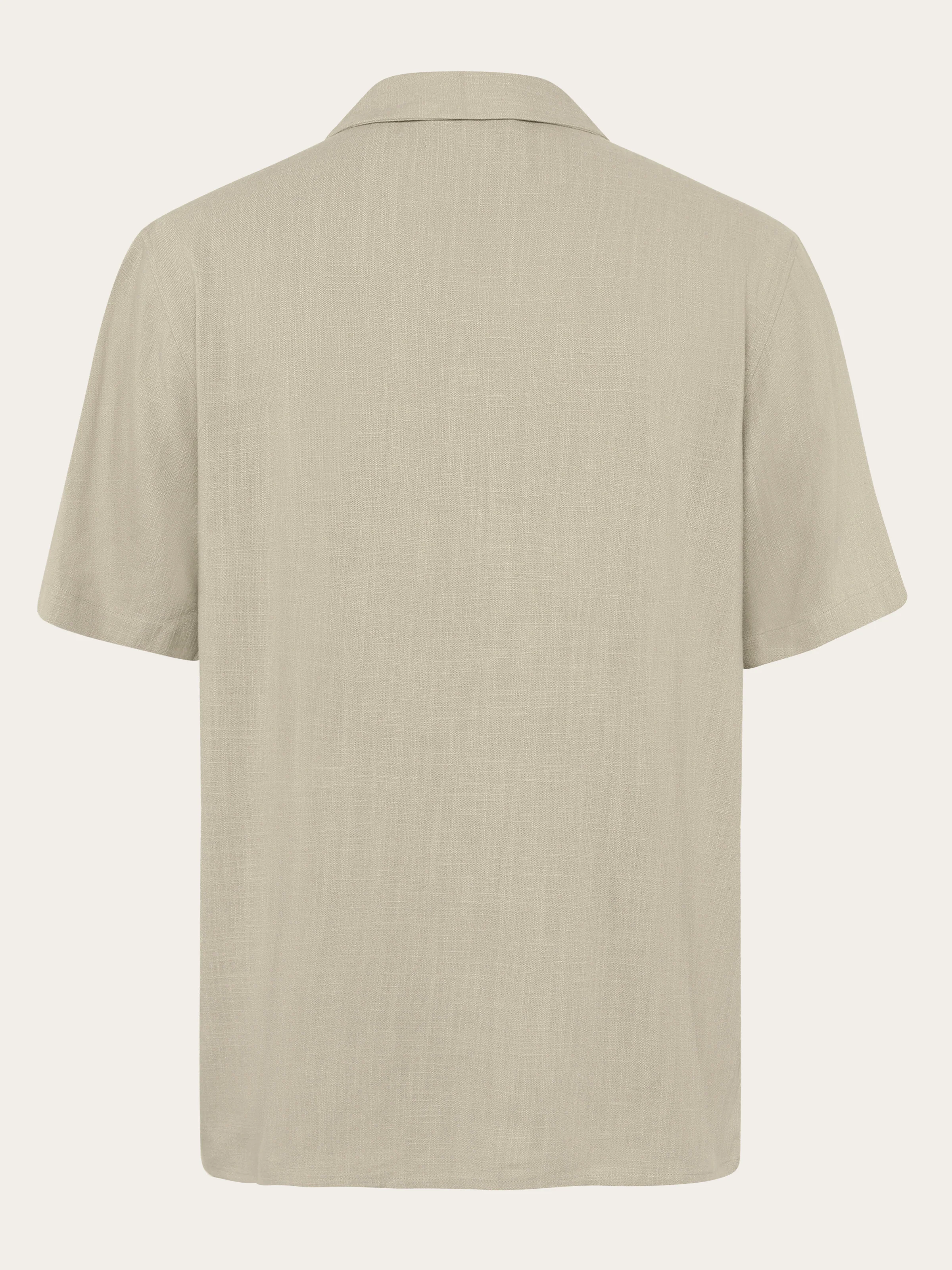 Moss relaxed linen blend short sleeve shirt - Light feather gray - Image 3