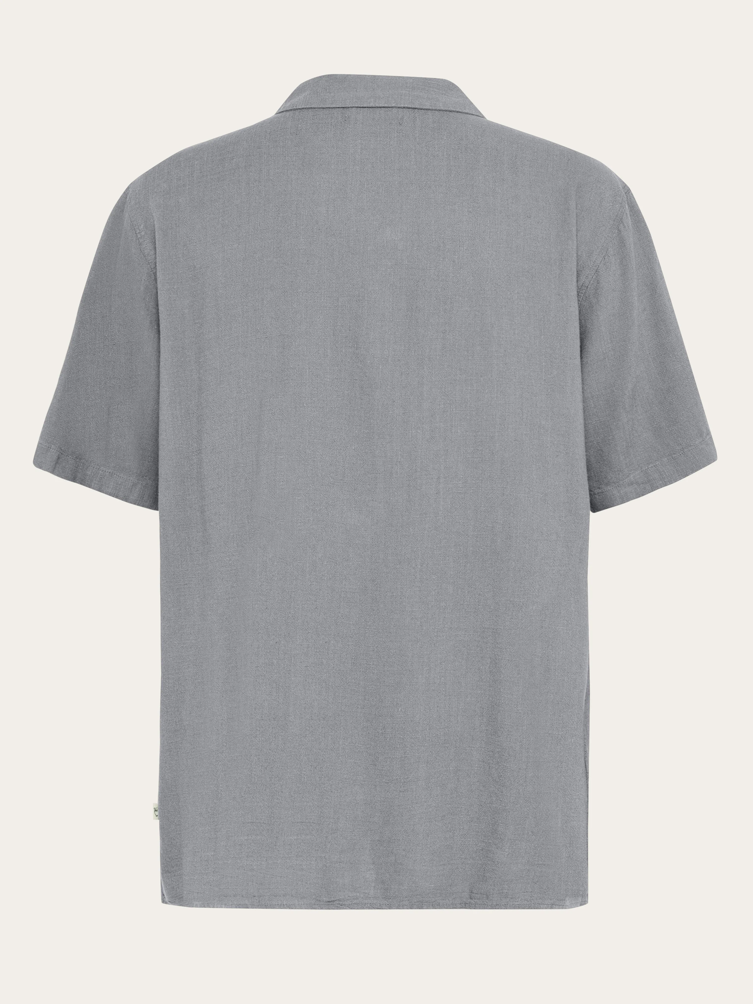 Moss relaxed linen blend short sleeve shirt - Ultimate Grey - Image 3