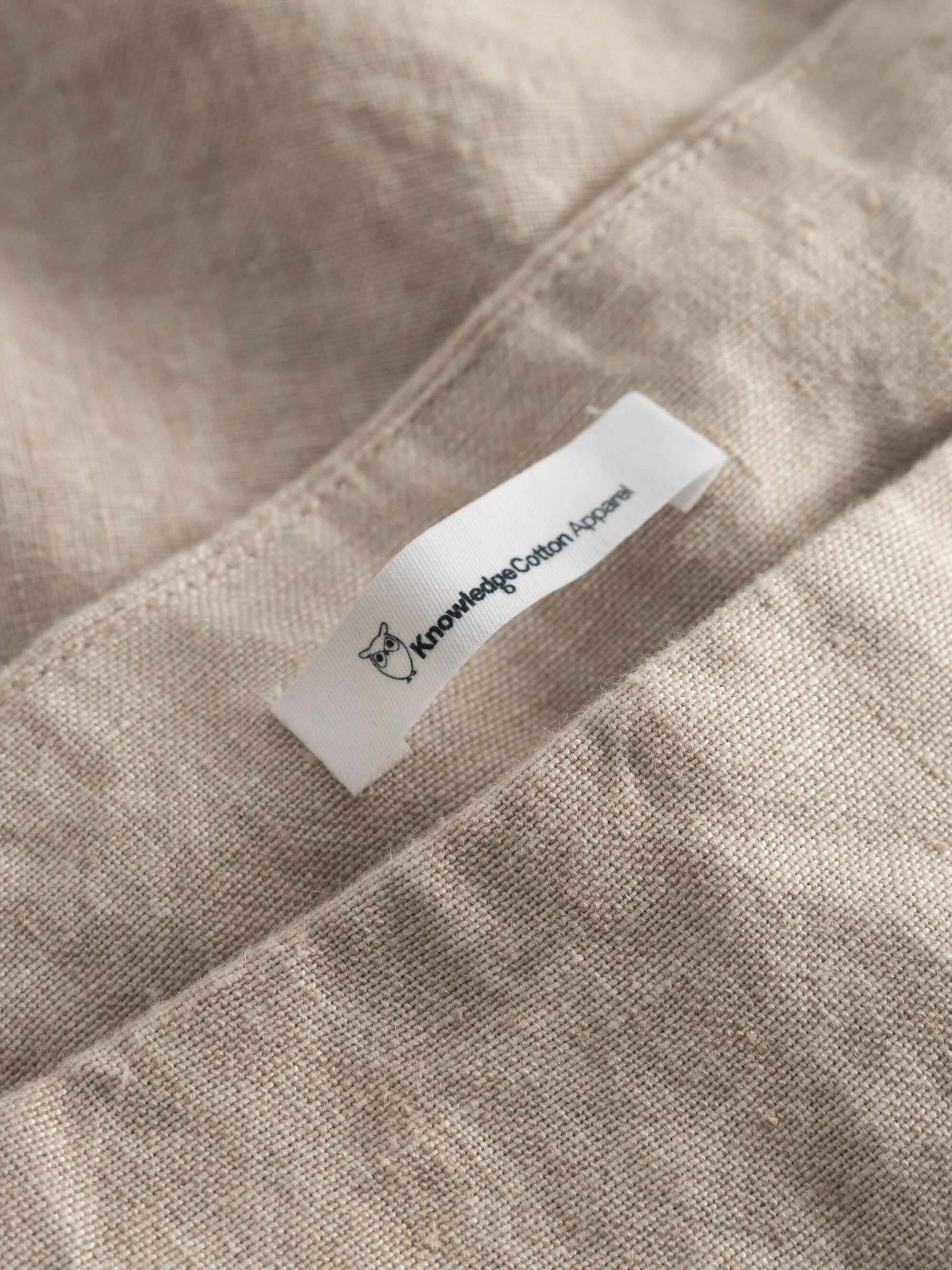 Natural linen wrap skirt - Light feather gray - Image 6