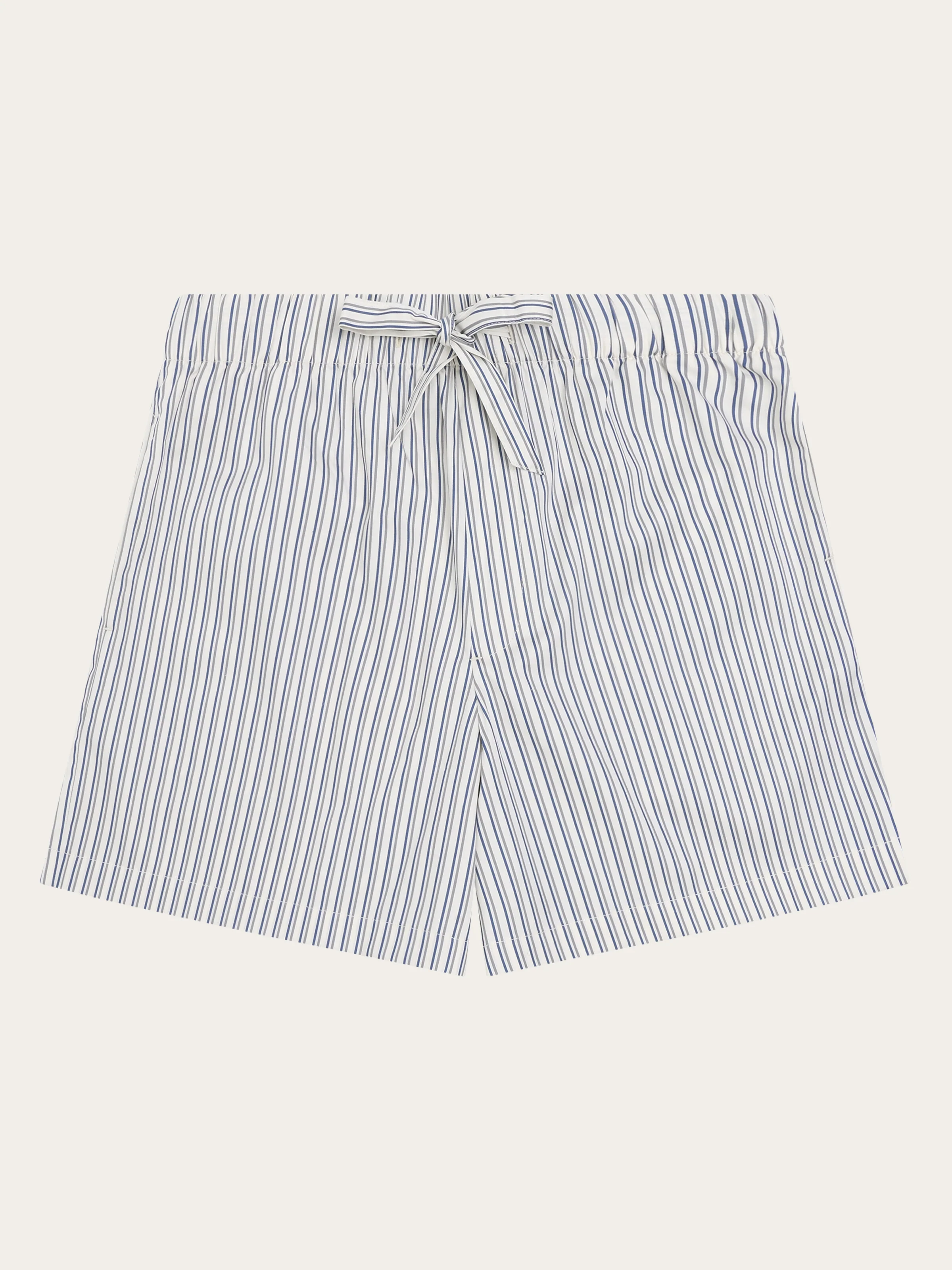 Nova relaxed satin shorts - Blue stripe