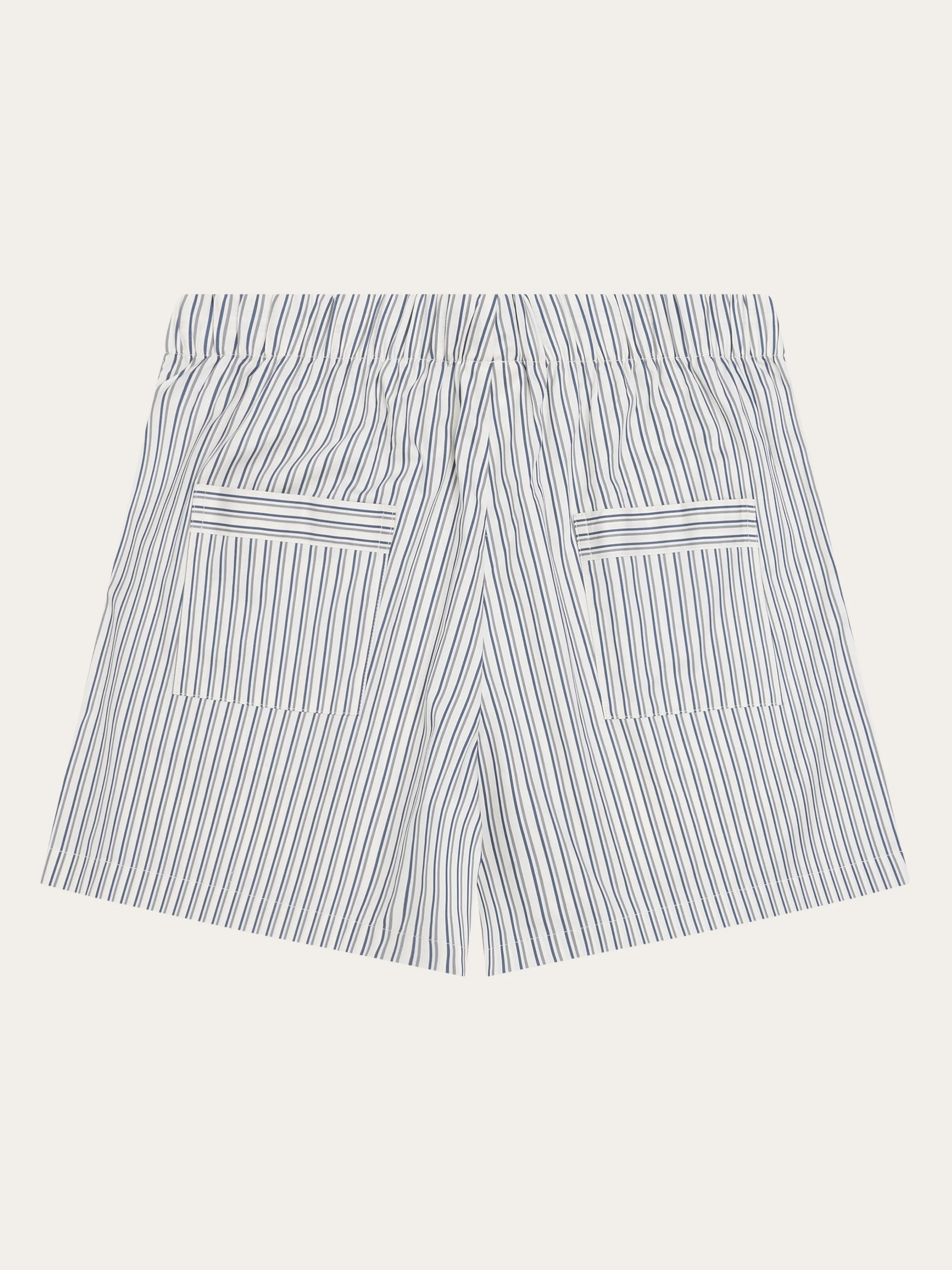 Nova relaxed satin shorts - Blue stripe - Image 3