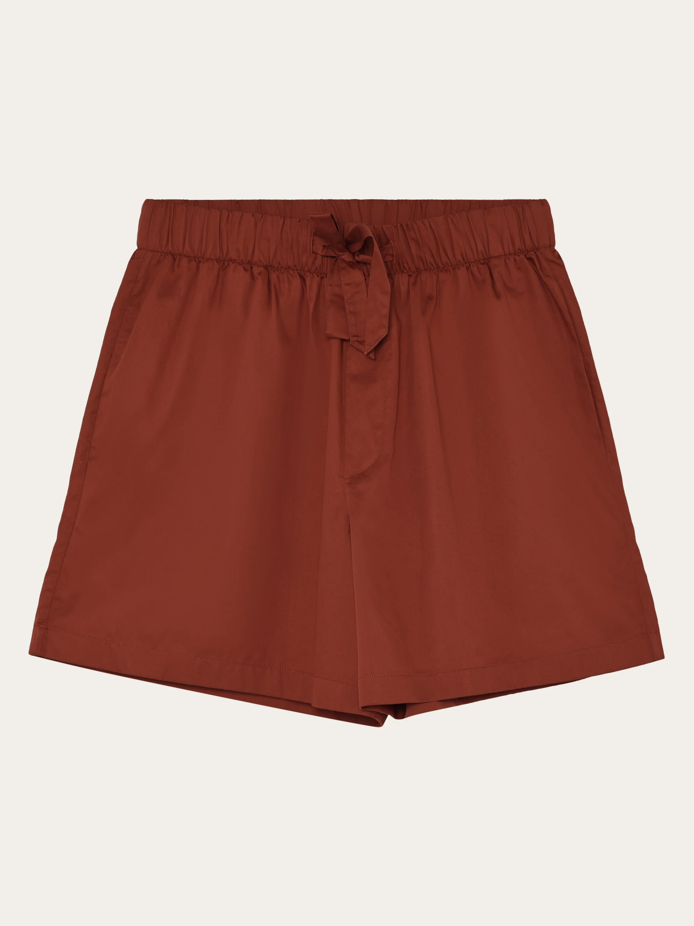 Nova relaxed satin shorts - Burnt Brick