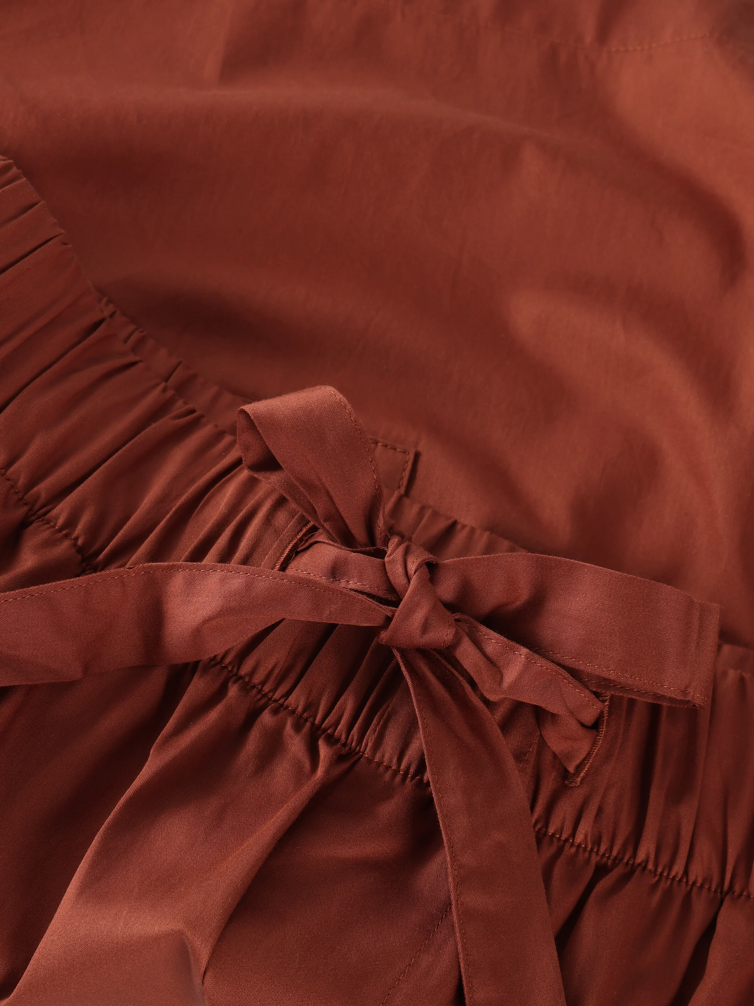 Nova relaxed satin shorts - Burnt Brick - Image 2