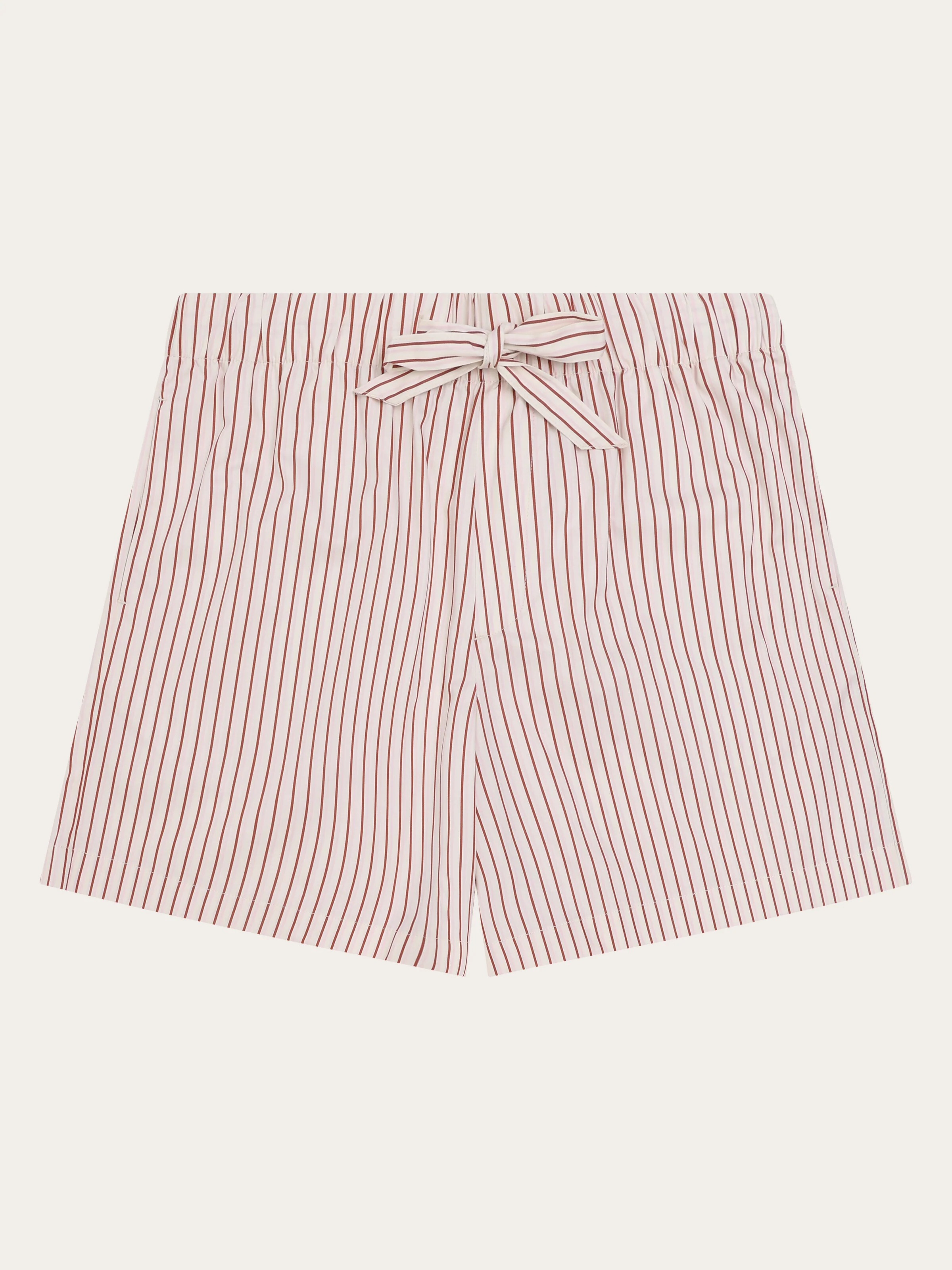 Nova relaxed satin shorts - Red Stripe