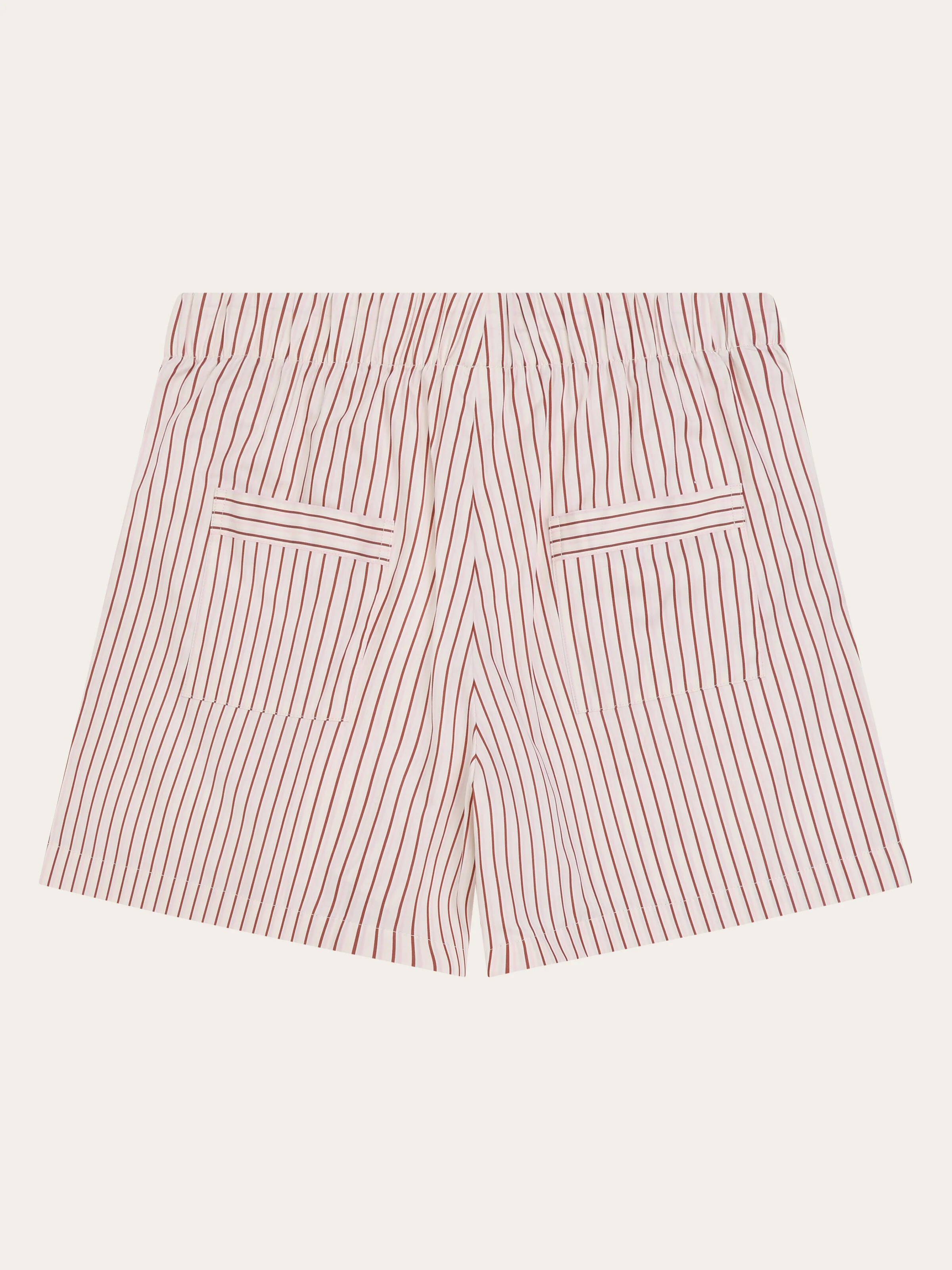 Nova relaxed satin shorts - Red Stripe - Image 4