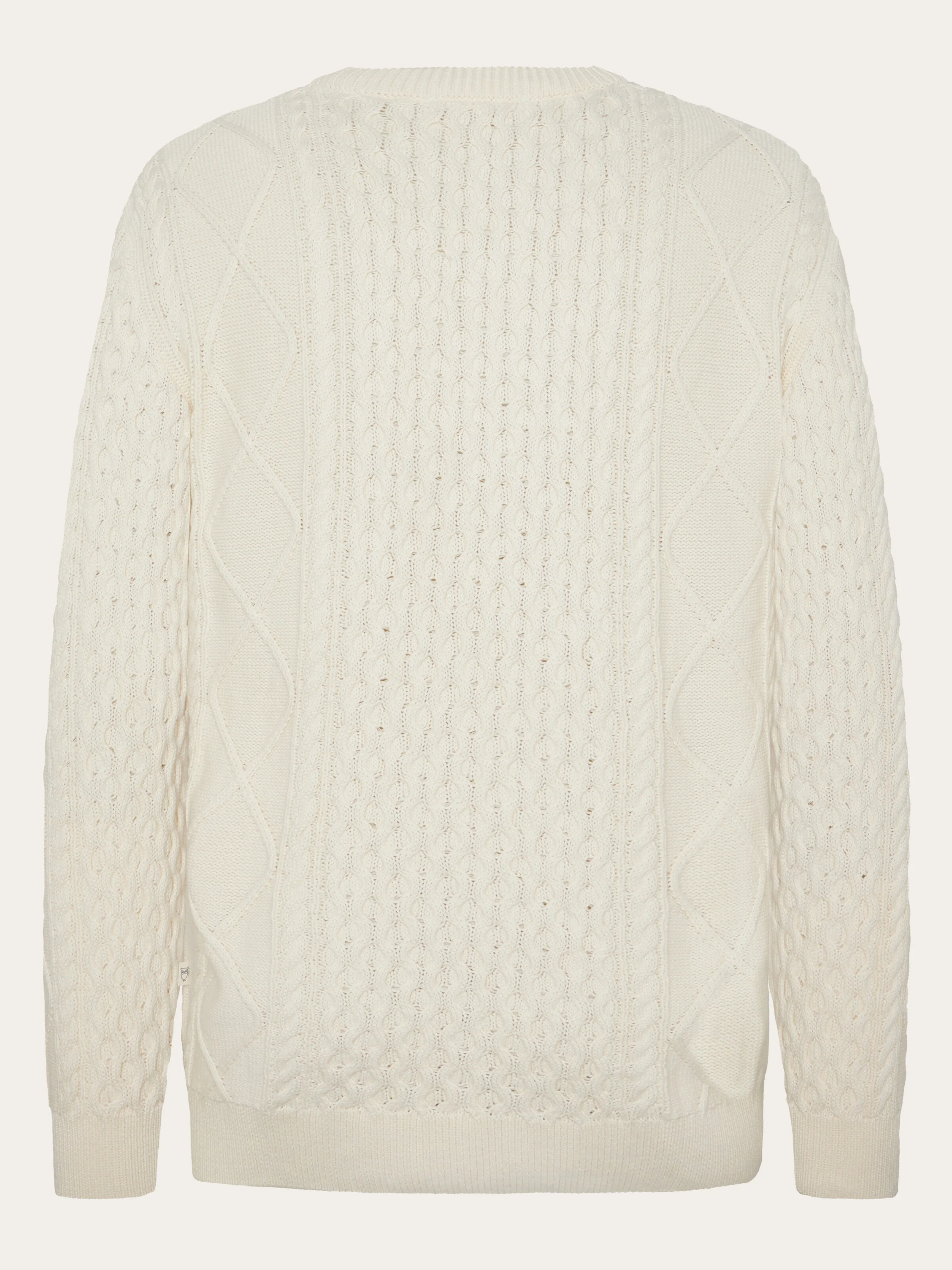 Organic Cotton Cable Knit - Regenerative Organic Certified™ - GOTS/Vegan - Egret - Image 2
