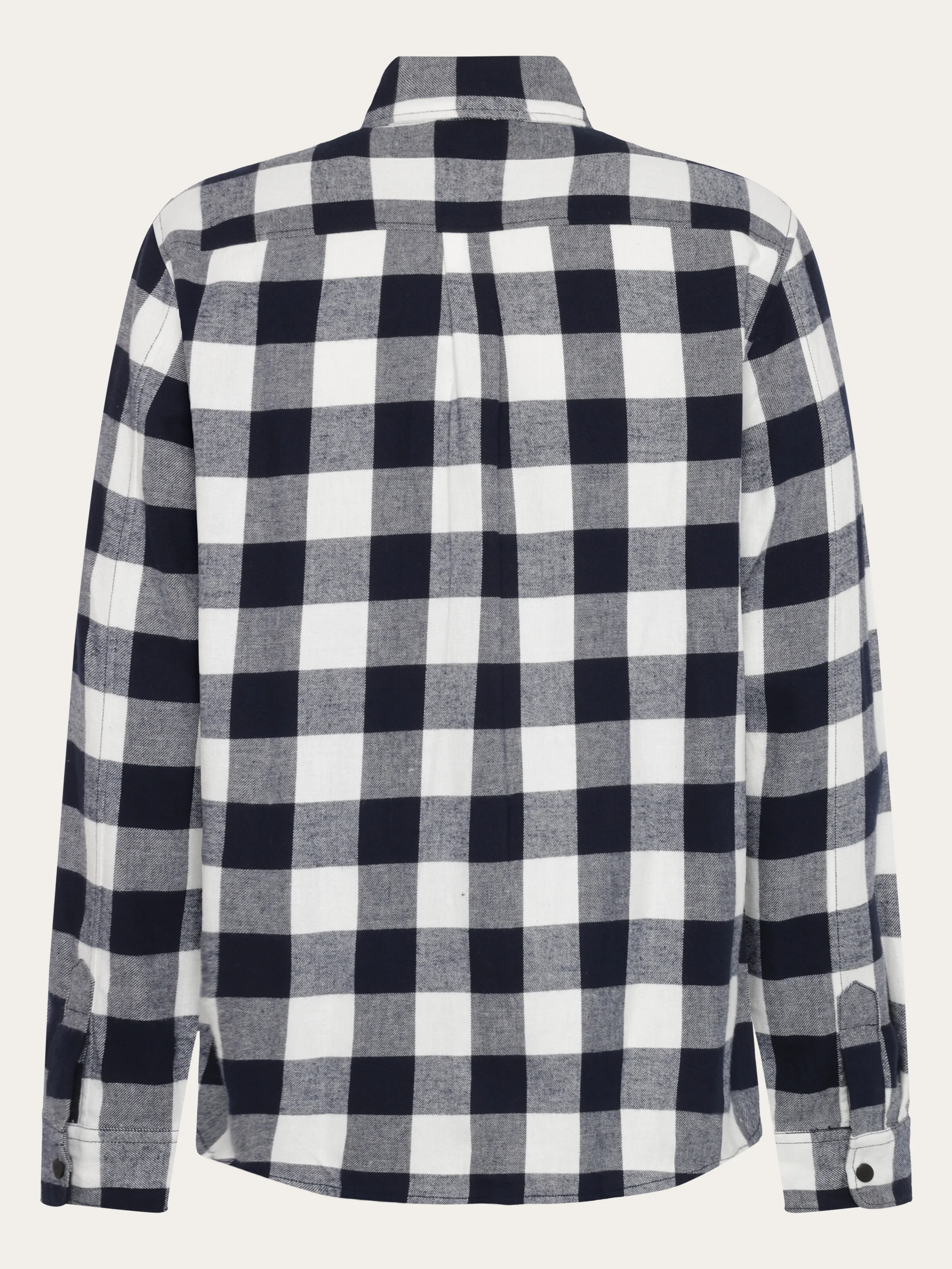 Organic Cotton Checked Flannel Shirt GOTS - blue check - Image 2