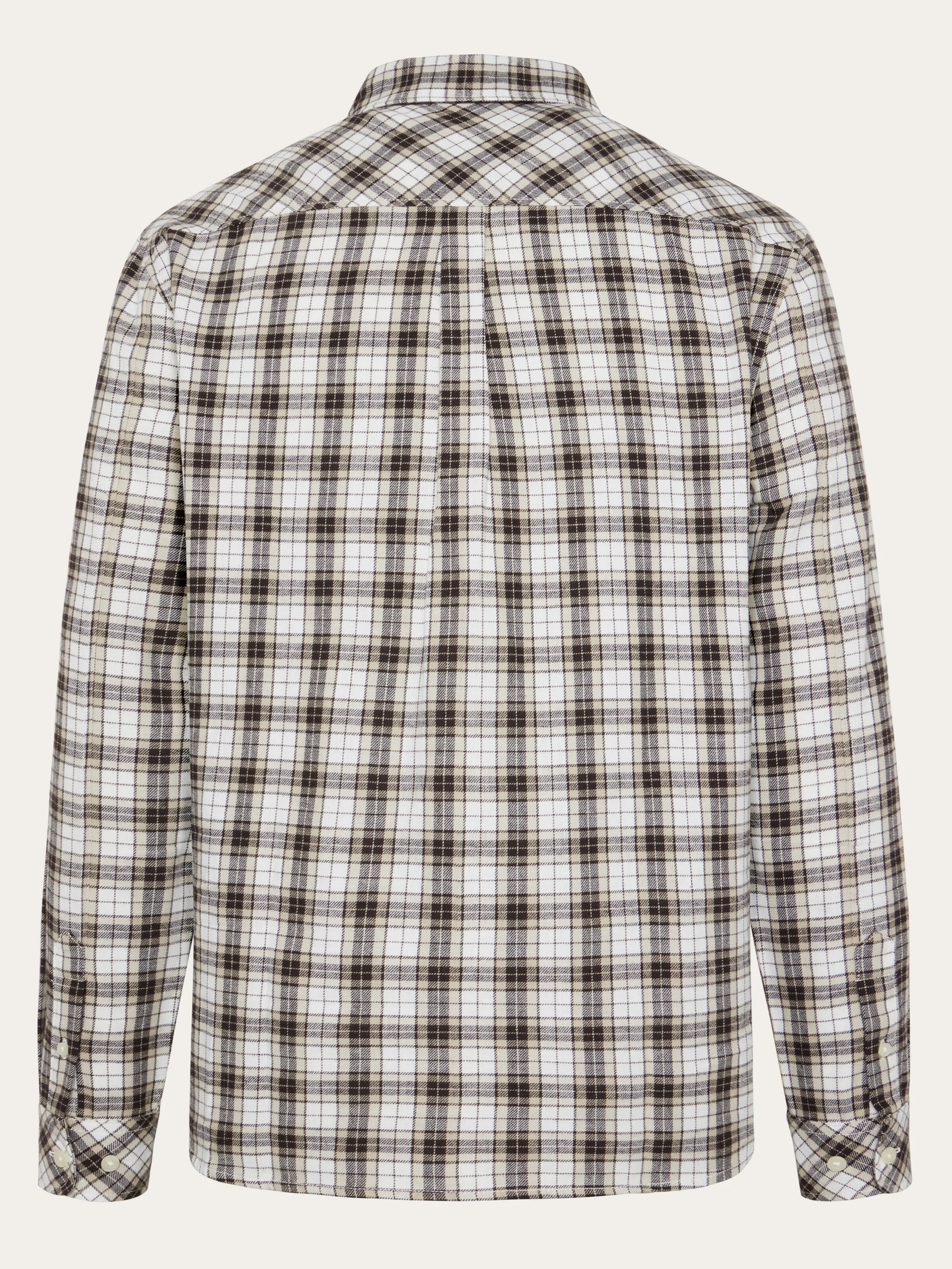 Organic Cotton Checked Flannel Shirt GOTS - Brown check - Image 2