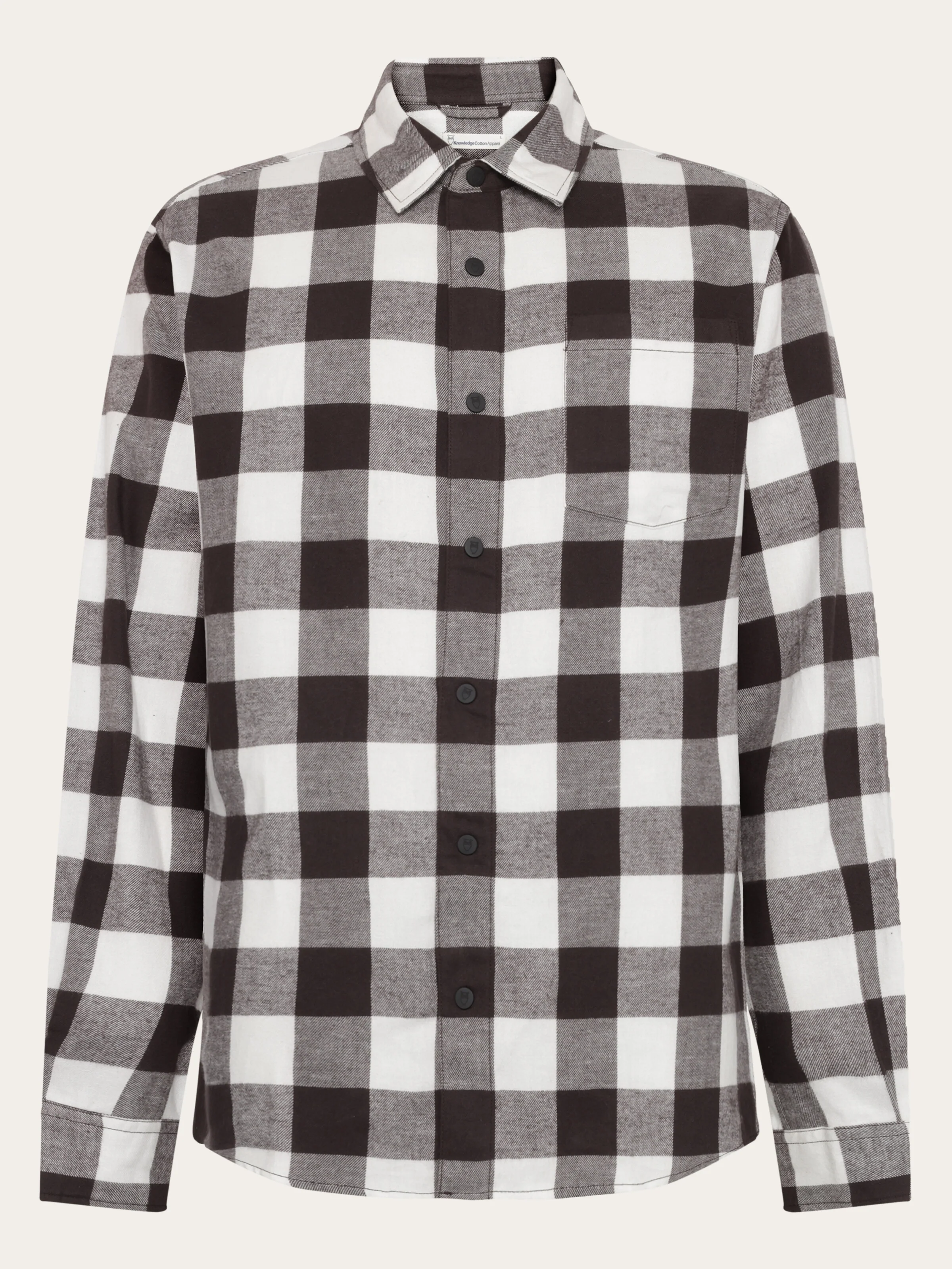 Organic Cotton Checked Flannel Shirt GOTS - Brown check
