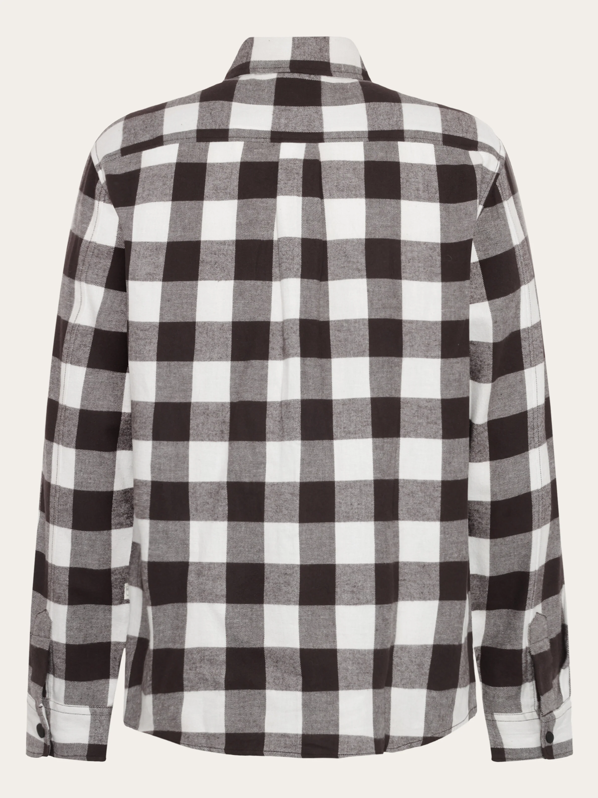 Organic Cotton Checked Flannel Shirt GOTS - Brown check - Image 3