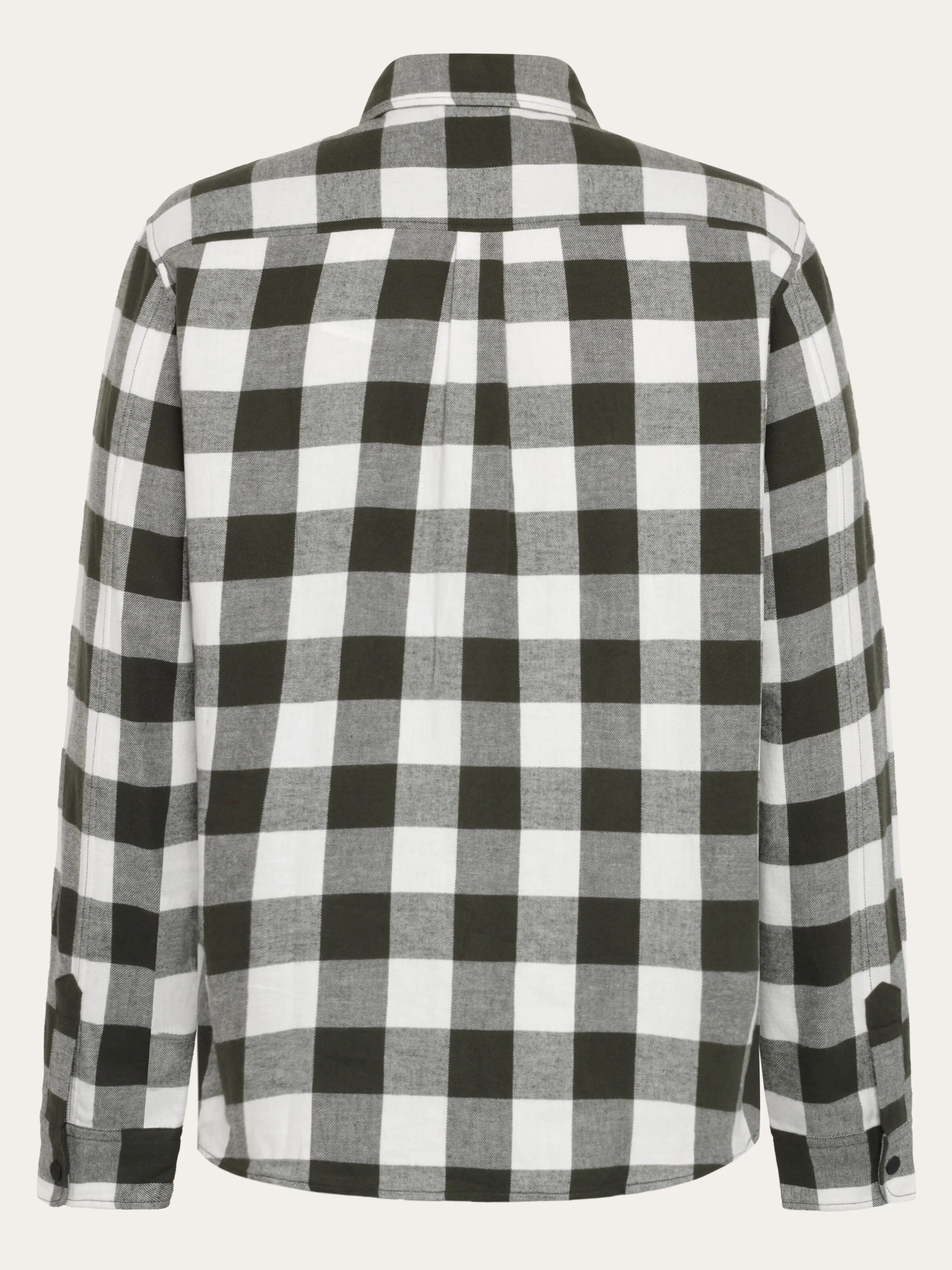 Organic Cotton Checked Flannel Shirt GOTS - Green check - Image 2