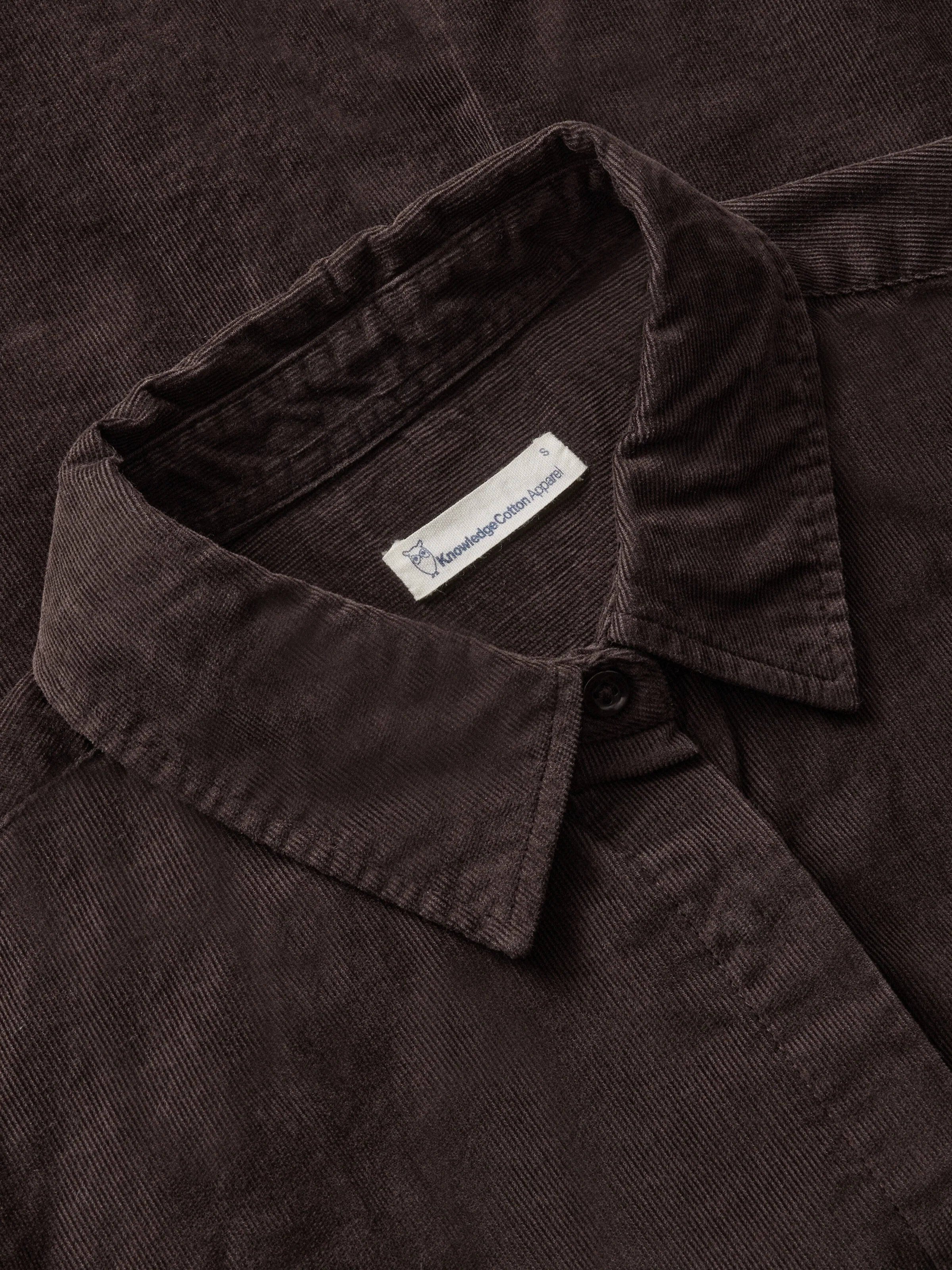 Organic Cotton Corduroy Shirt GOTS - Chocolate Torte - Image 5