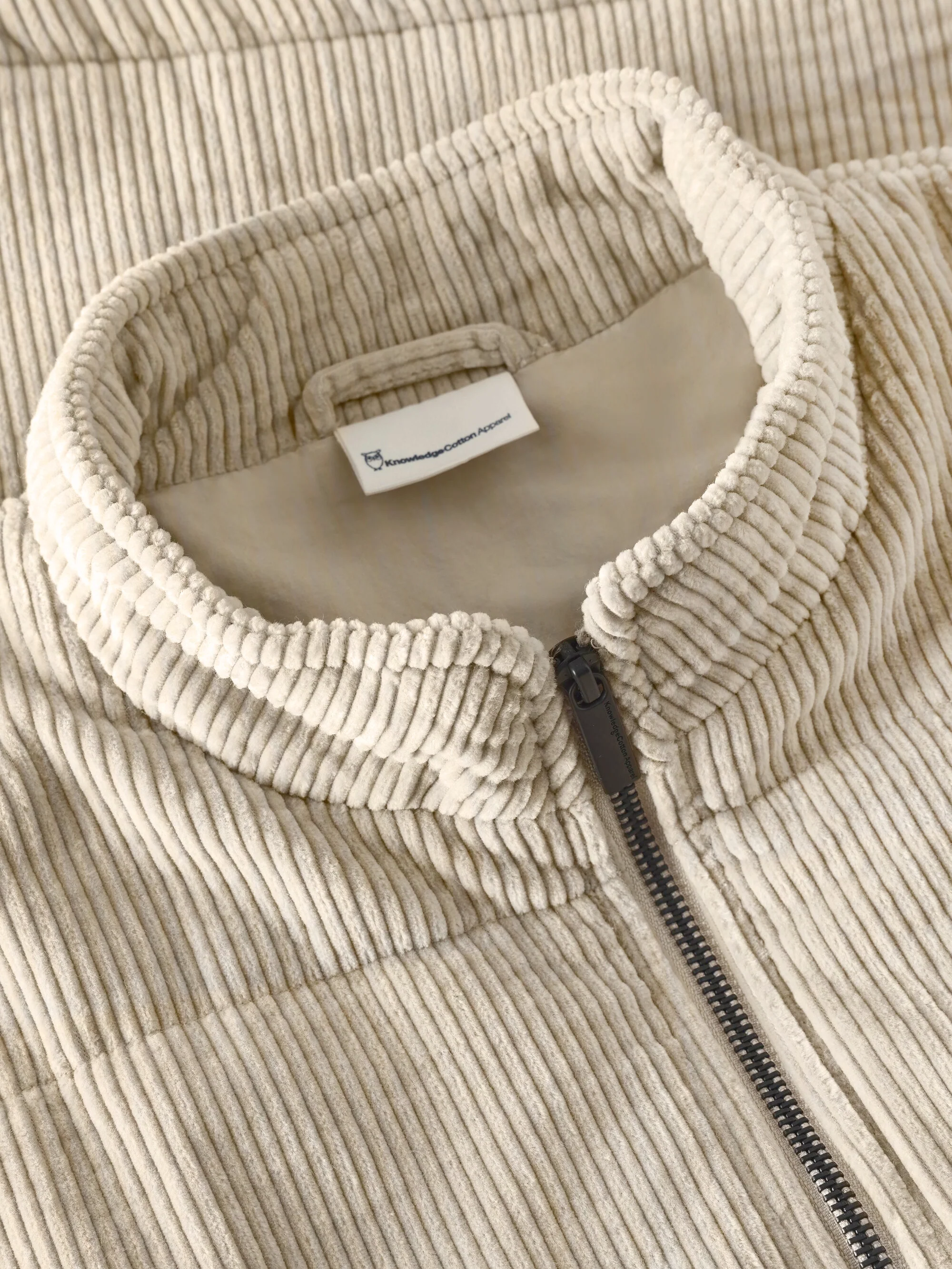 Organic Cotton Corduroy Vest - GRS/Vegan PETA - Light feather gray - Image 3