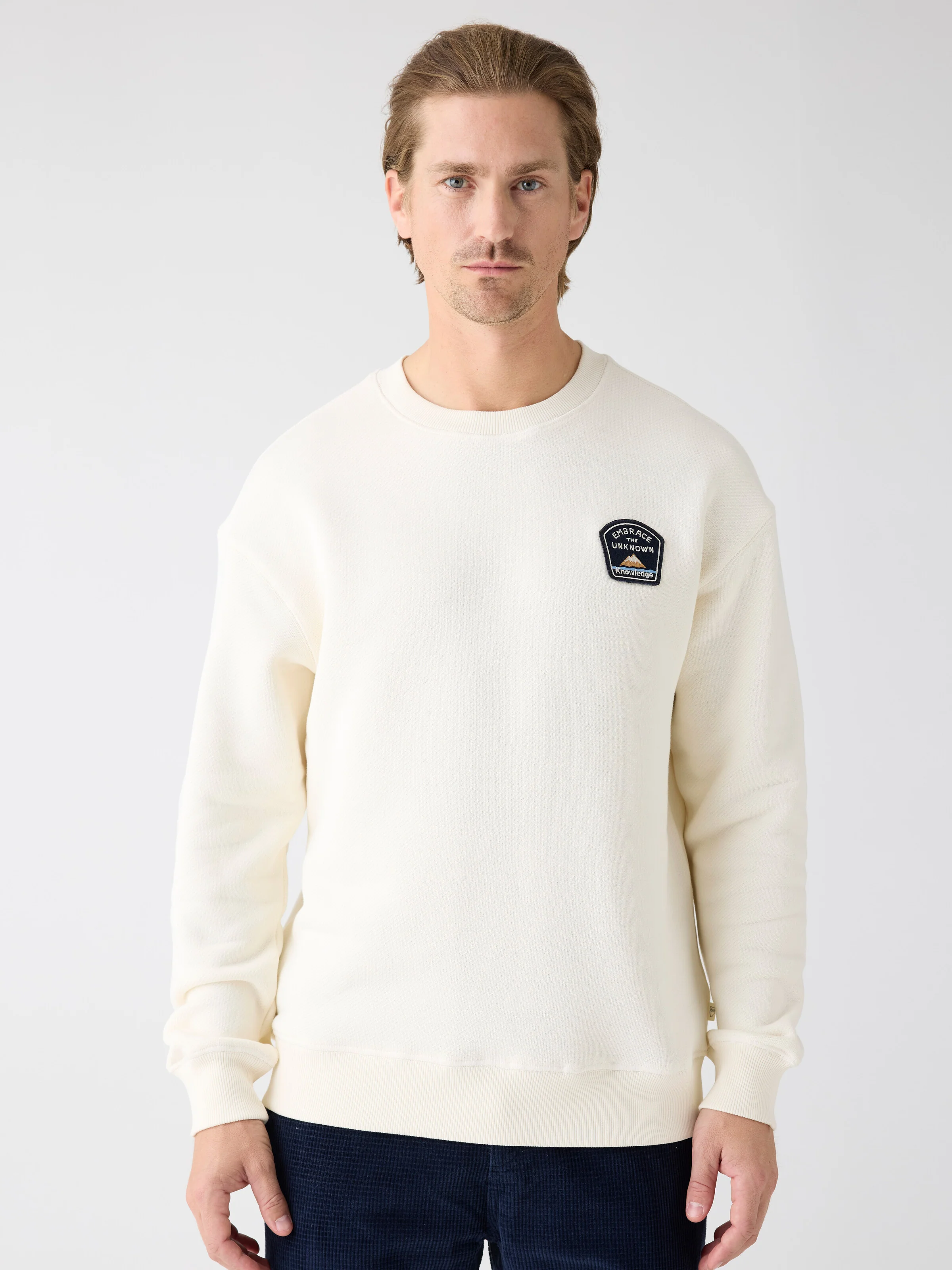 Organic Cotton Crew Neck GOTS - Egret - Image 2
