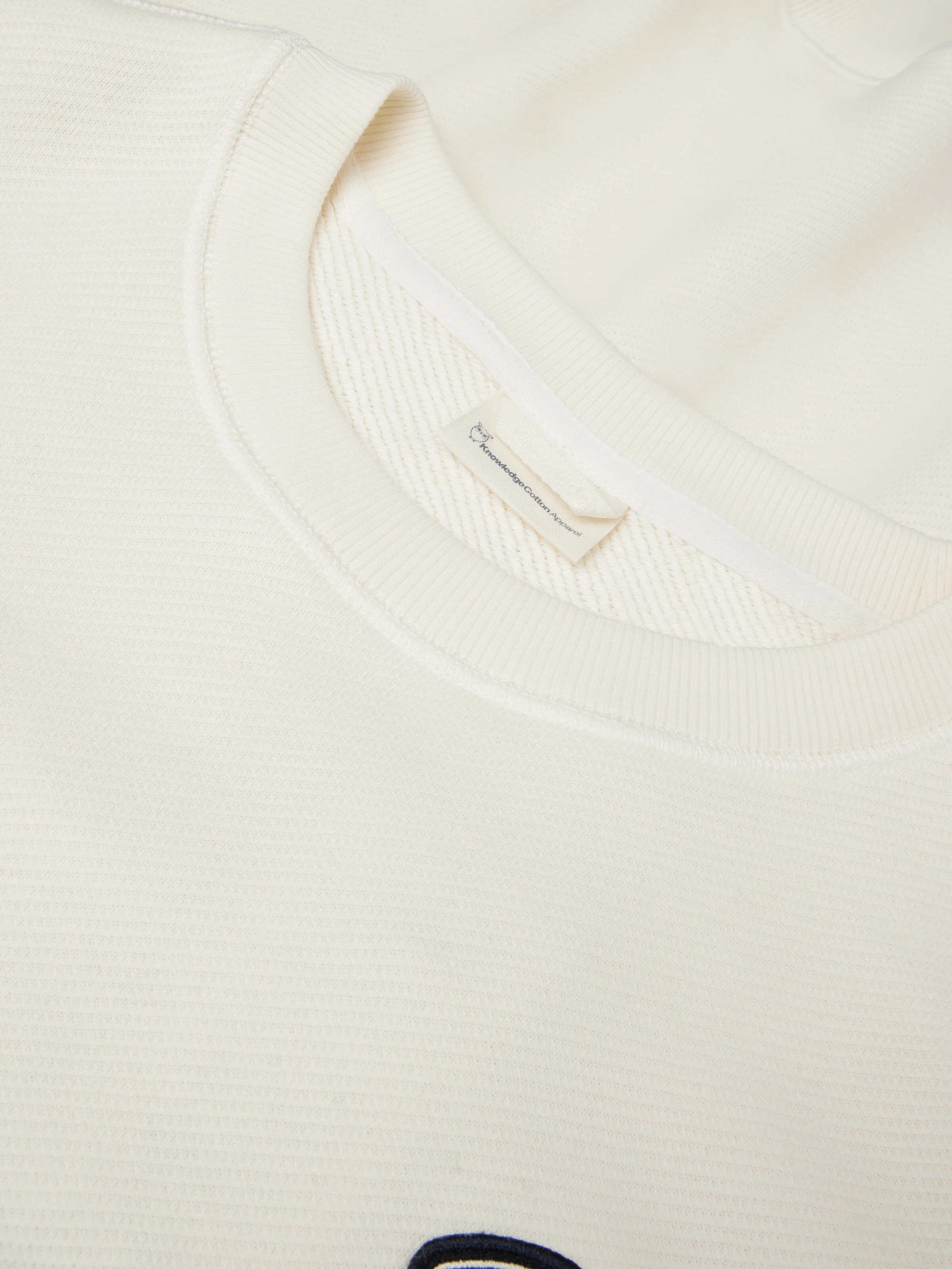 Organic Cotton Crew Neck GOTS - Egret - Image 4