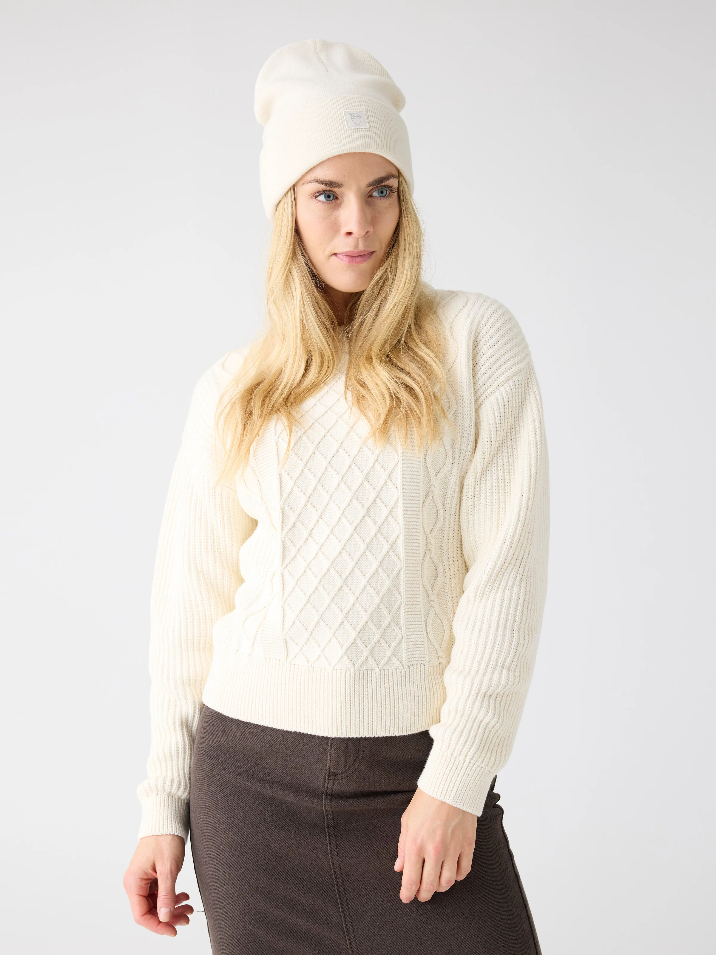 Organic Cotton Crew Neck - Regenerative Organic Certified™ - GOTS/Vegan - Egret - Image 3