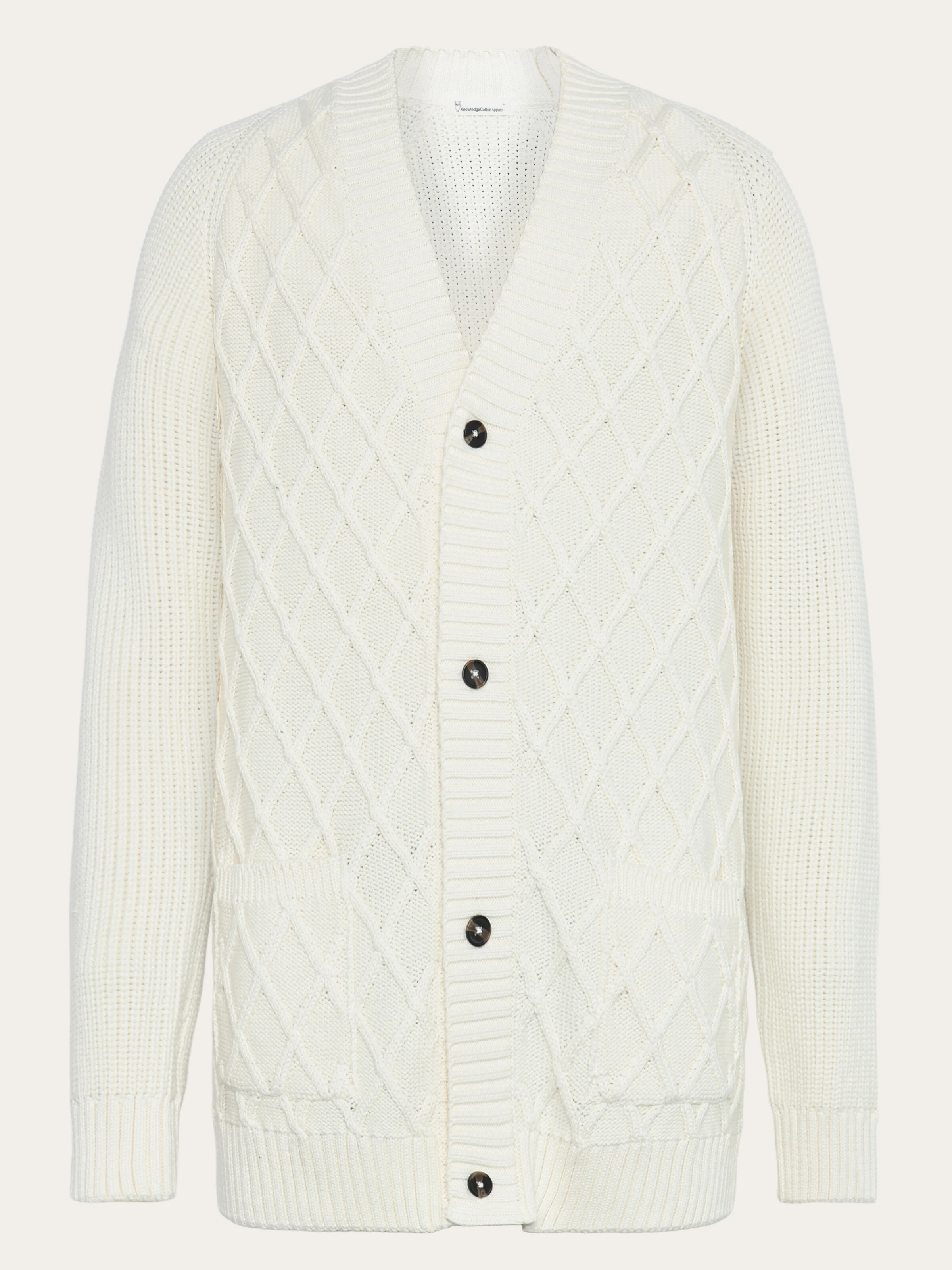 Organic Cotton Diamond Knit - Regenerative Organic Certified™ - GOTS/Vegan - Egret