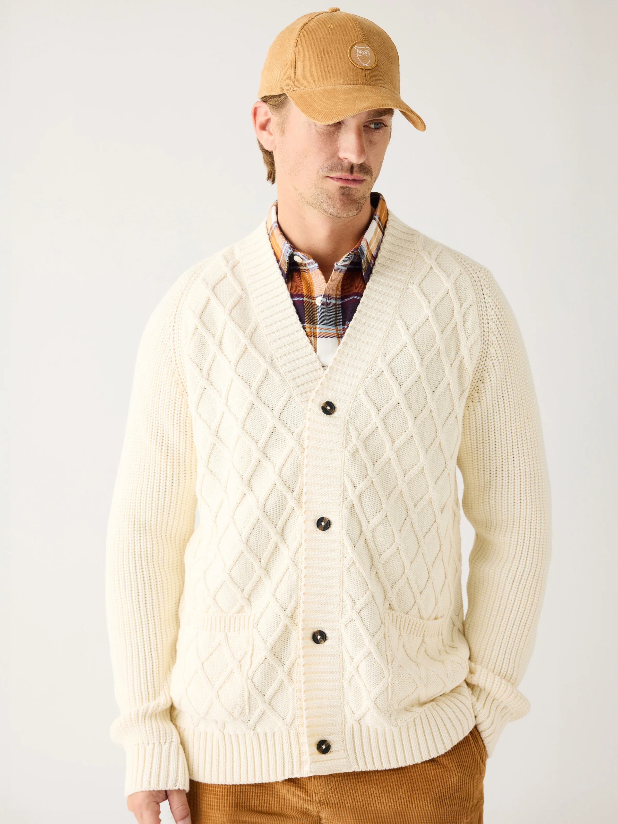 Organic Cotton Diamond Knit - Regenerative Organic Certified™ - GOTS/Vegan - Egret - Image 2