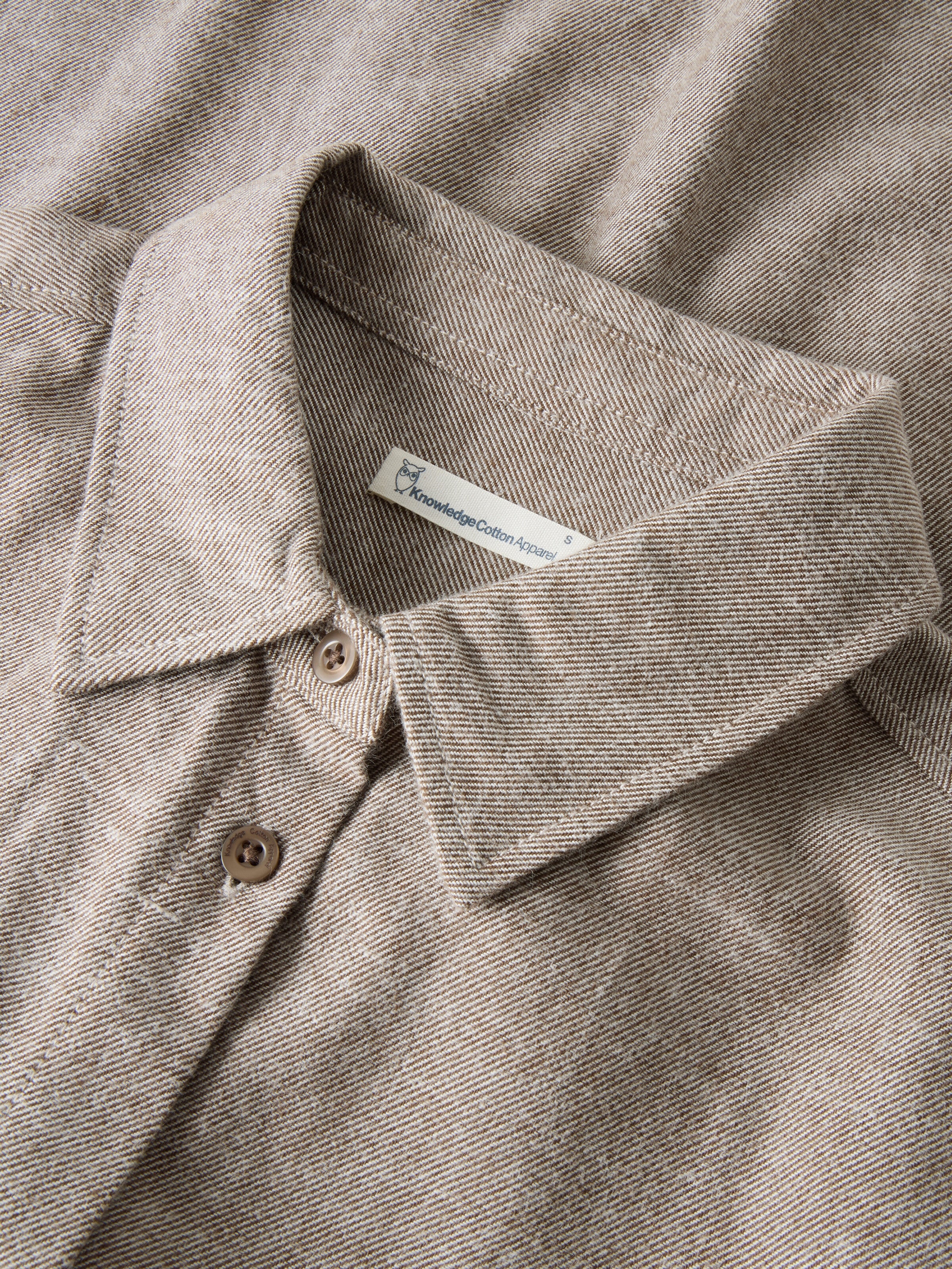 Organic Cotton Flannel Shirt GOTS - Demitasse (brown) - Image 5