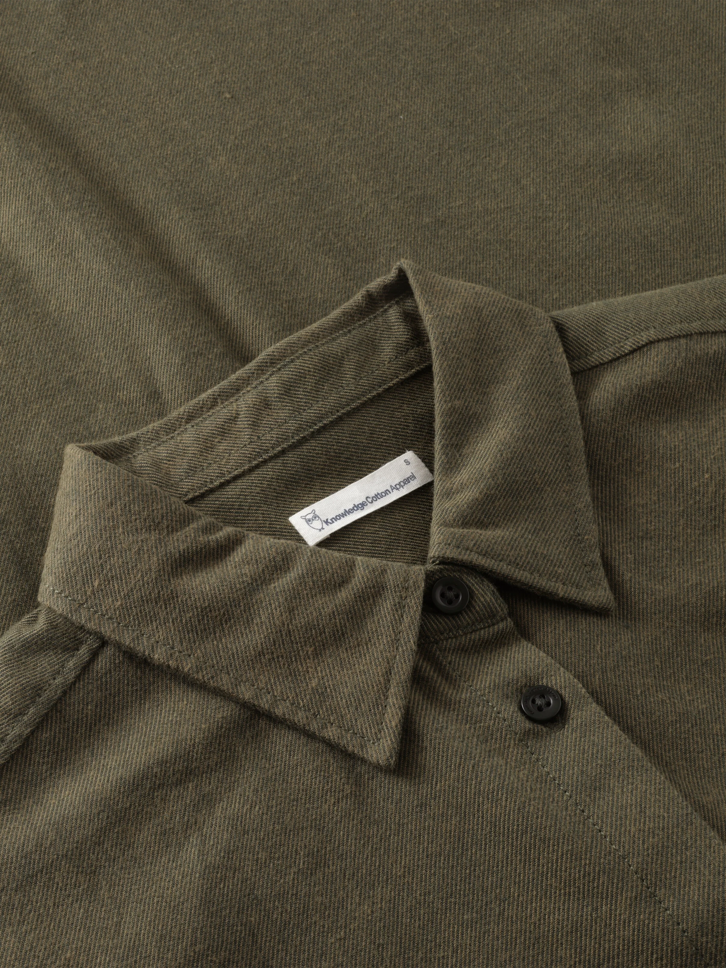 Organic Cotton Flannel Shirt GOTS - Forest Night - Image 3