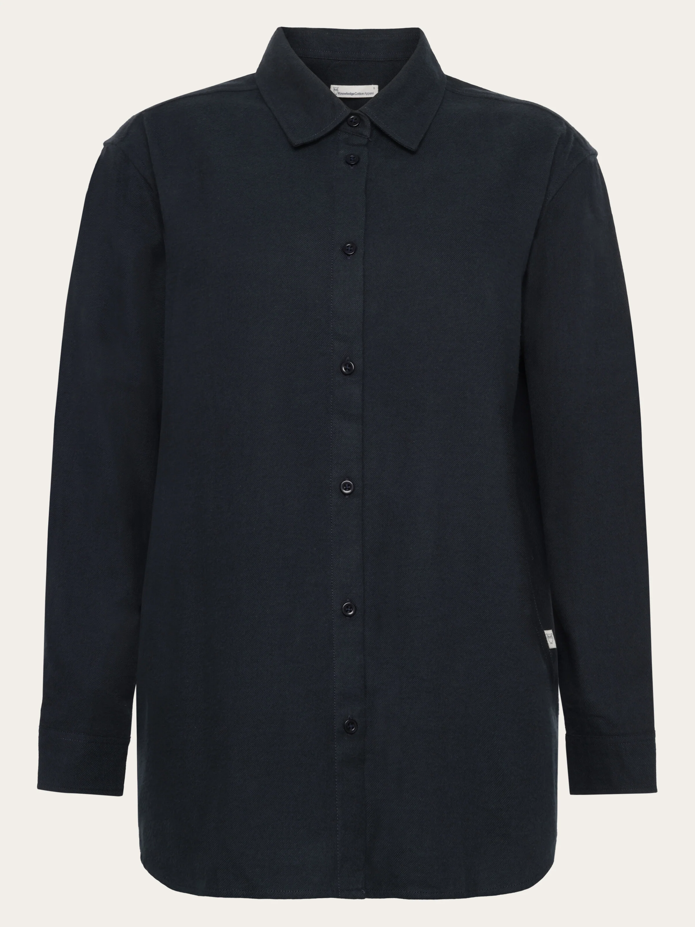 Organic Cotton Flannel Shirt GOTS - Total Eclipse