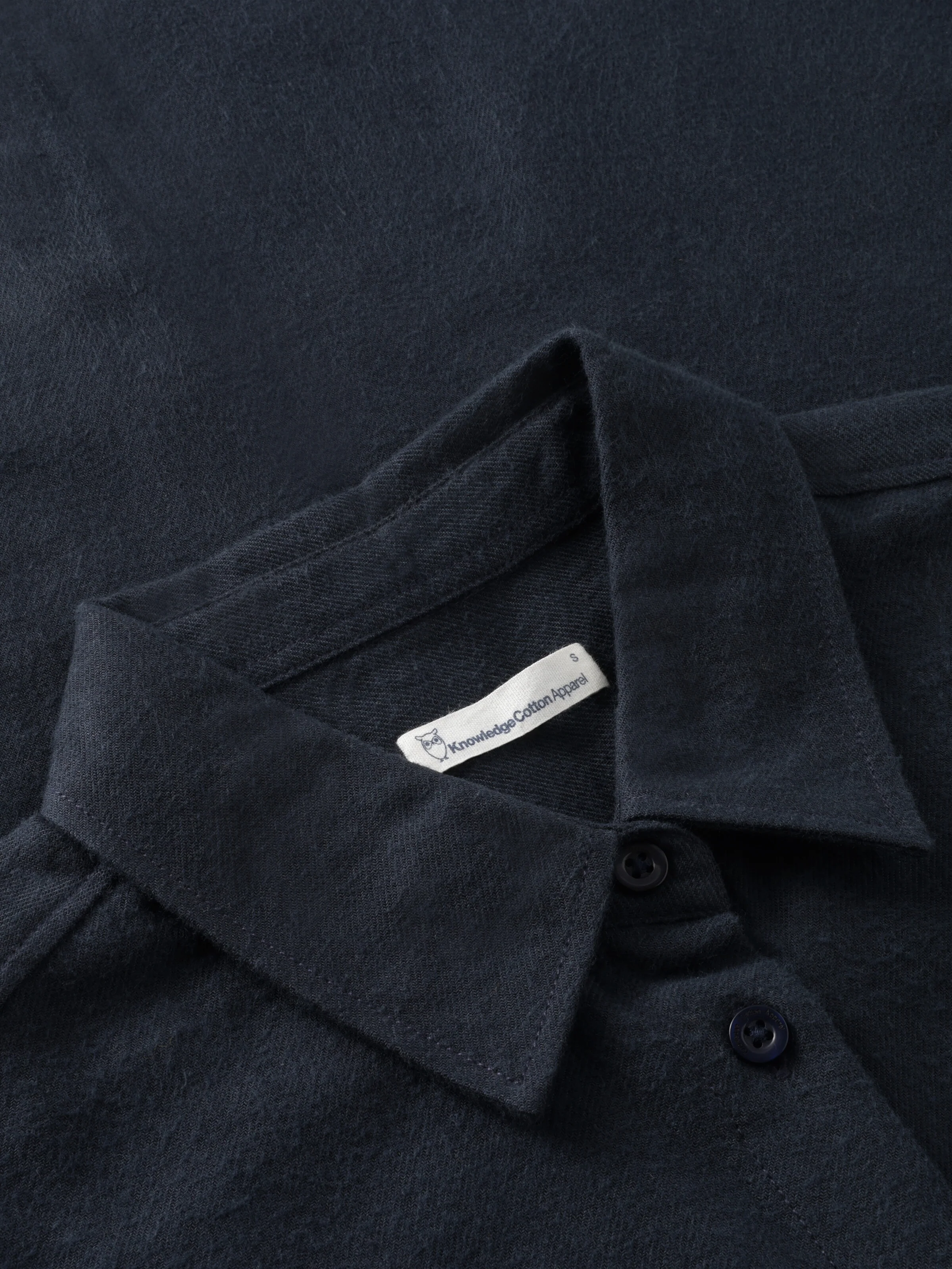 Organic Cotton Flannel Shirt GOTS - Total Eclipse - Image 3