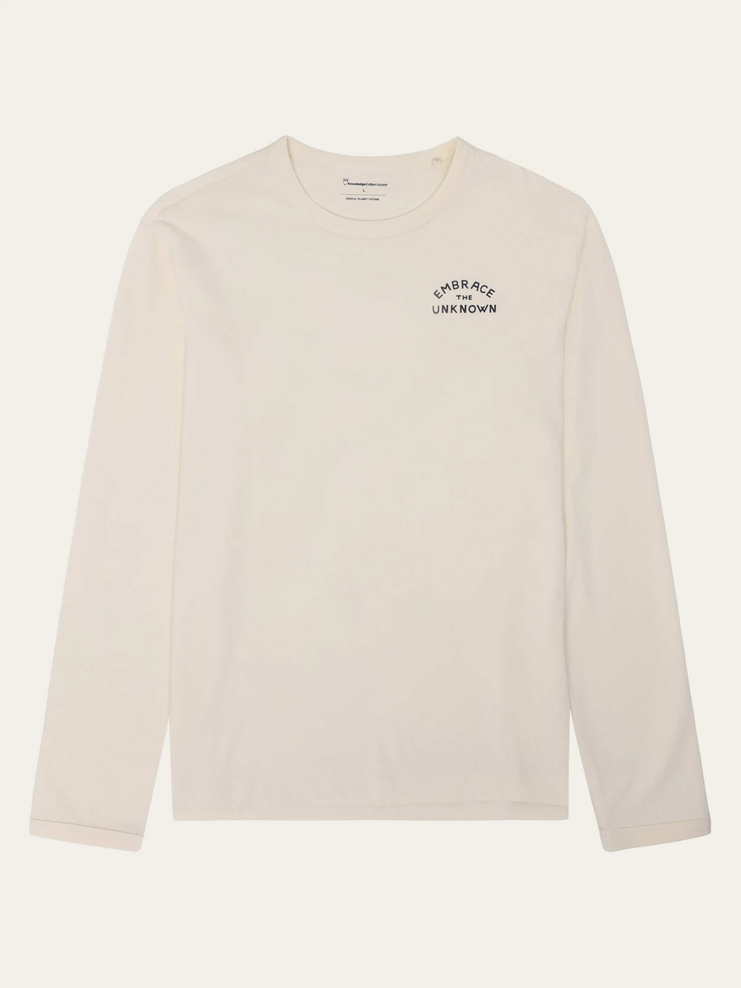 Organic Cotton Long sleeved T-shirt GOTS - Egret