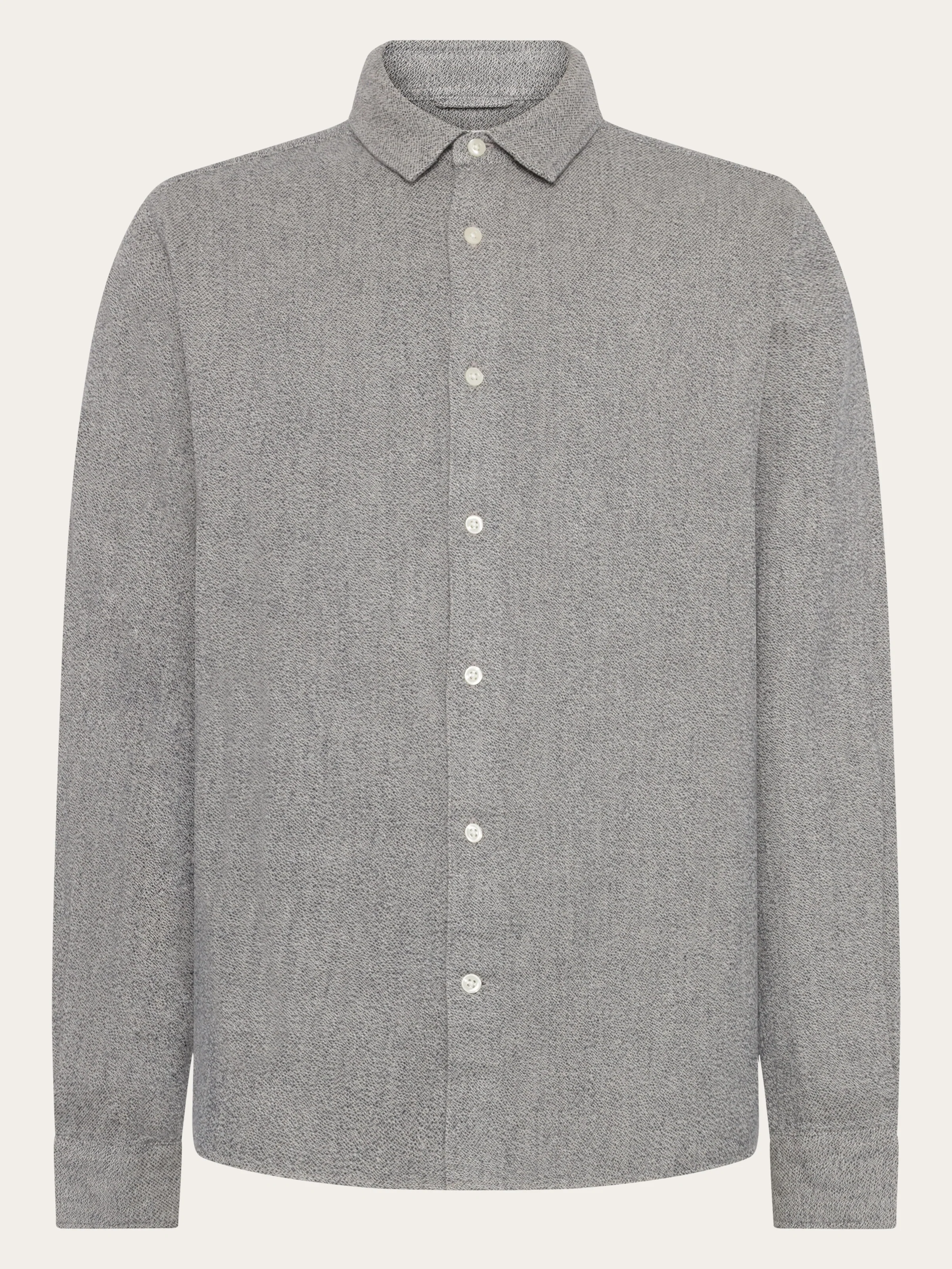 Organic Cotton Mélange Shirt GOTS - Light feather gray