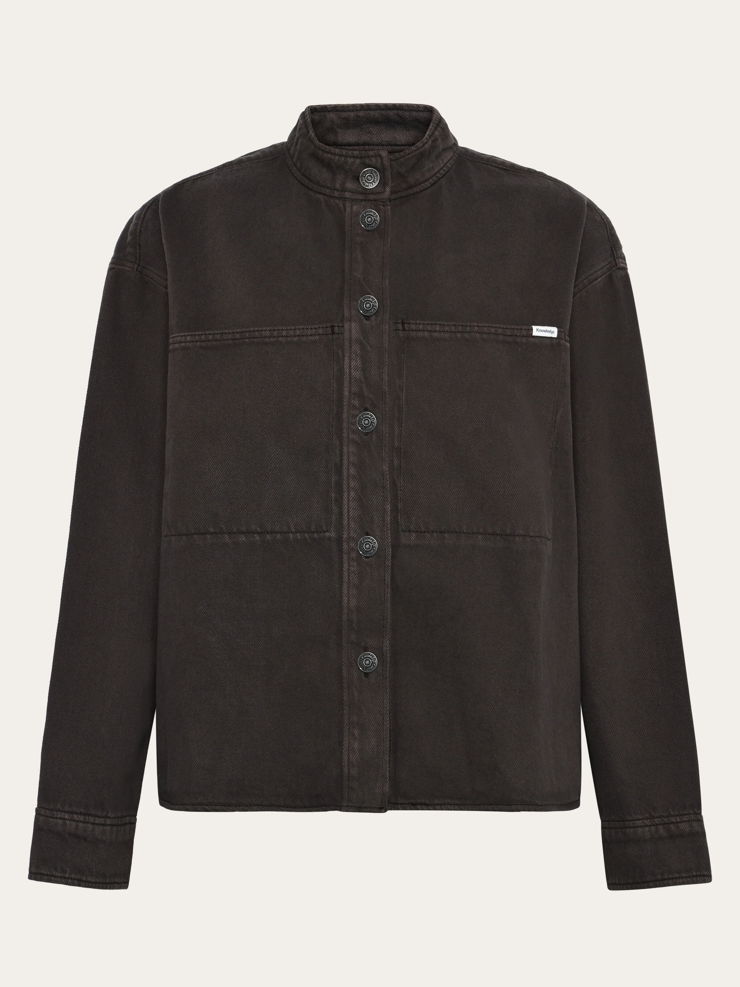 Organic Cotton Twill Overshirt GOTS - Chocolate Torte