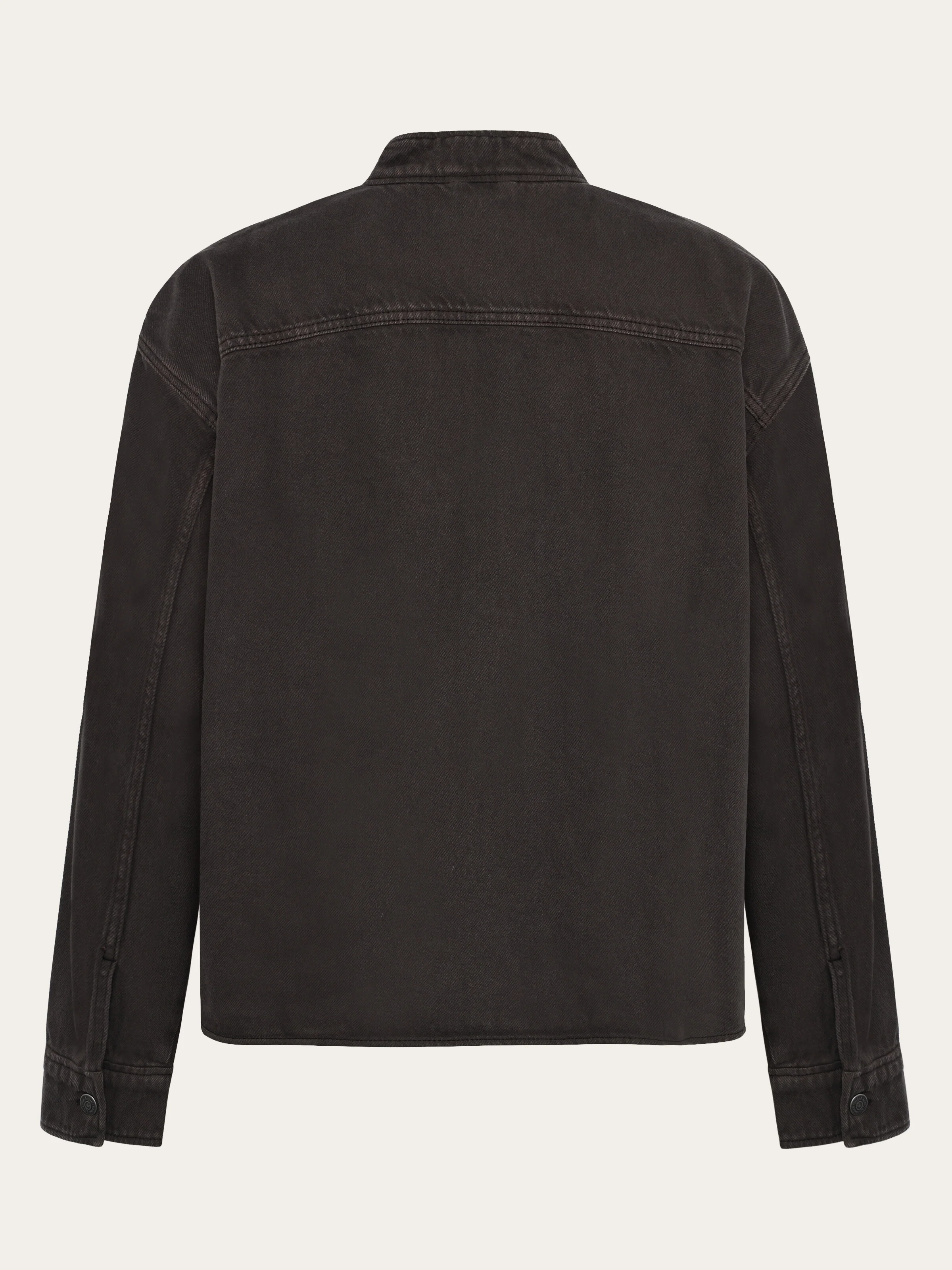 Organic Cotton Twill Overshirt GOTS - Chocolate Torte - Image 3