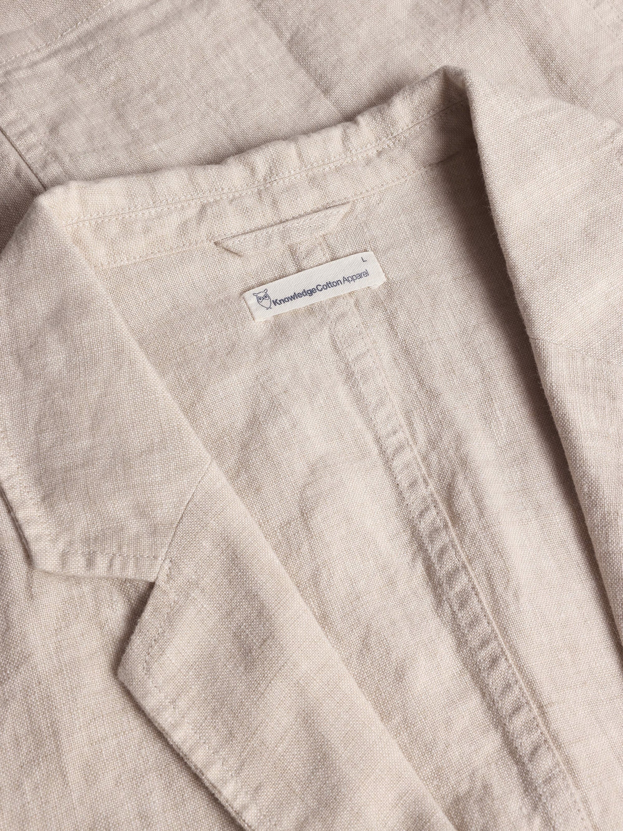 Linen blazer - Yarndyed Light feather gray - Image 4