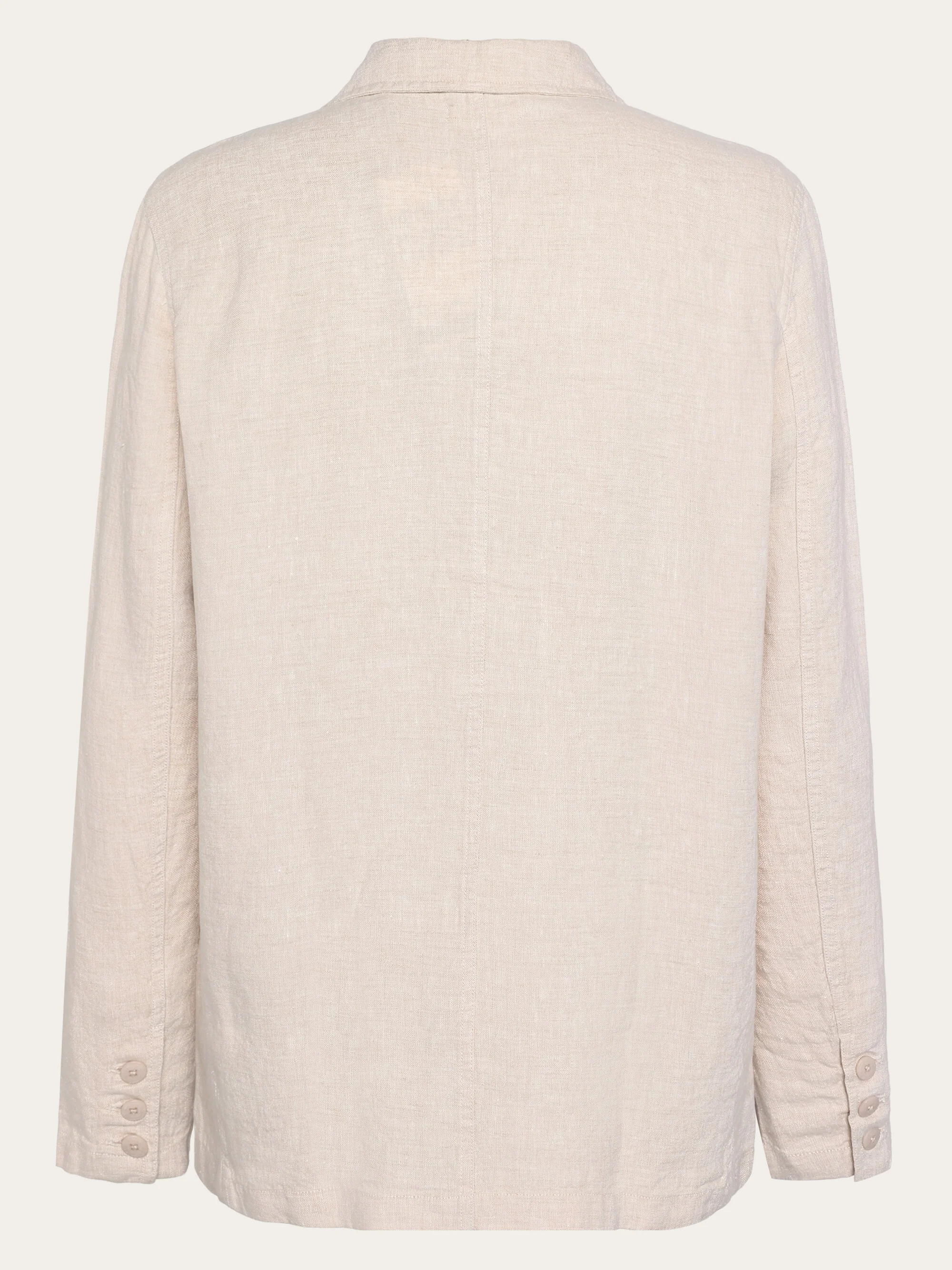 Linen blazer - Yarndyed Light feather gray - Image 5
