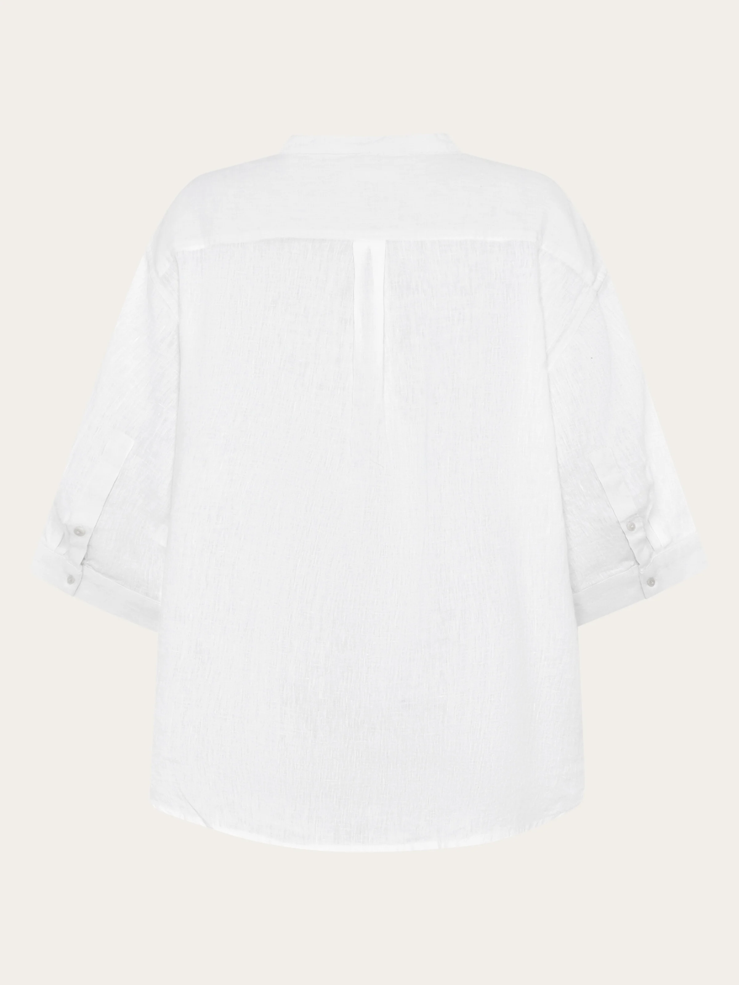 Organic Linen Shirt GOTS/Vegan - Bright White - Image 3