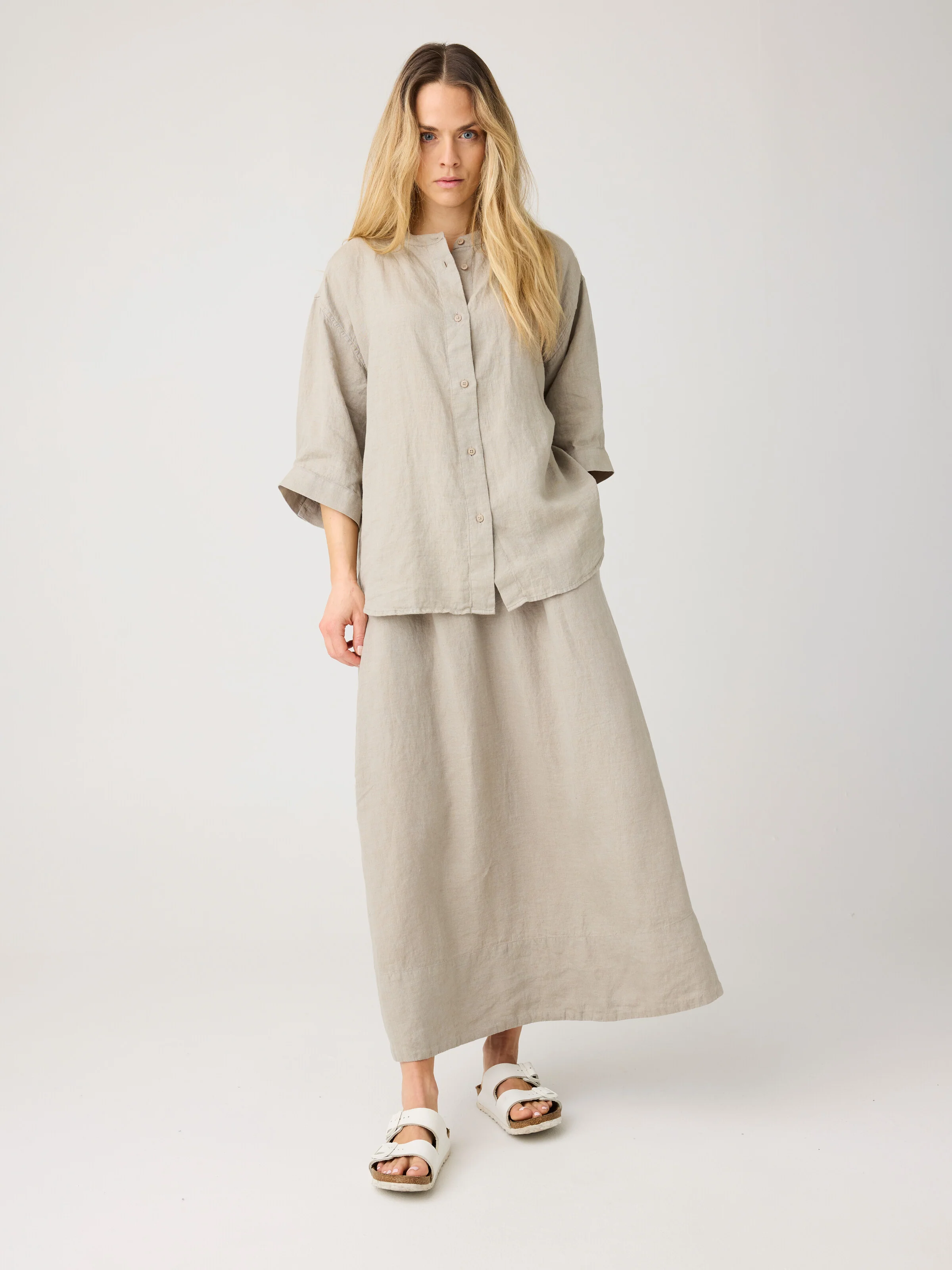 Organic Linen Shirt GOTS/Vegan - Yarndyed Twill - Image 3