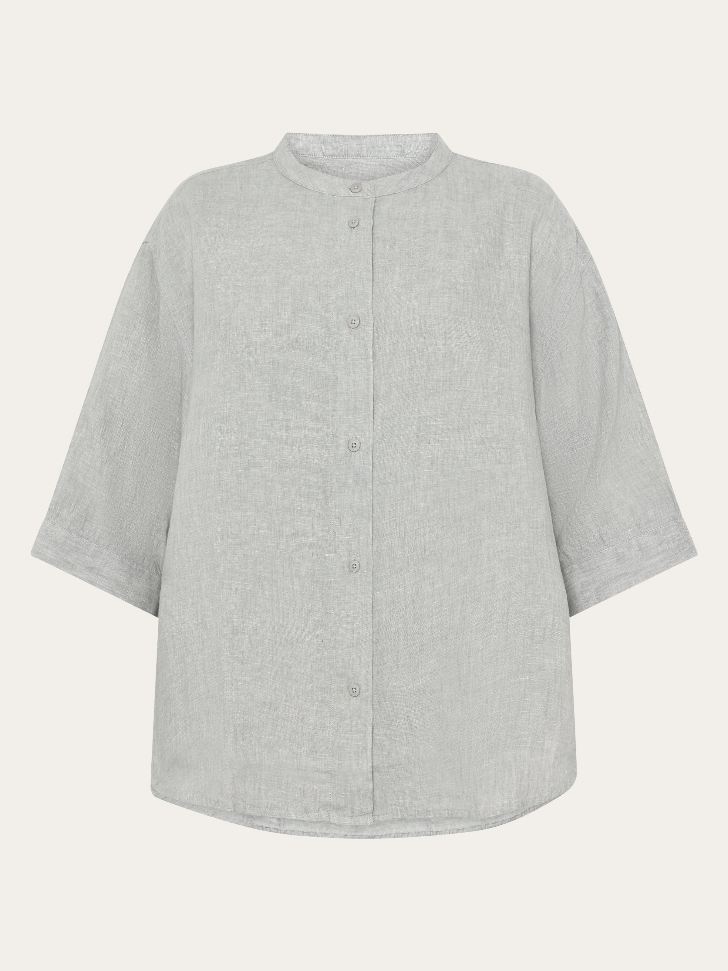Organic Linen Shirt GOTS/Vegan - Yarndyed Ultimate Grey