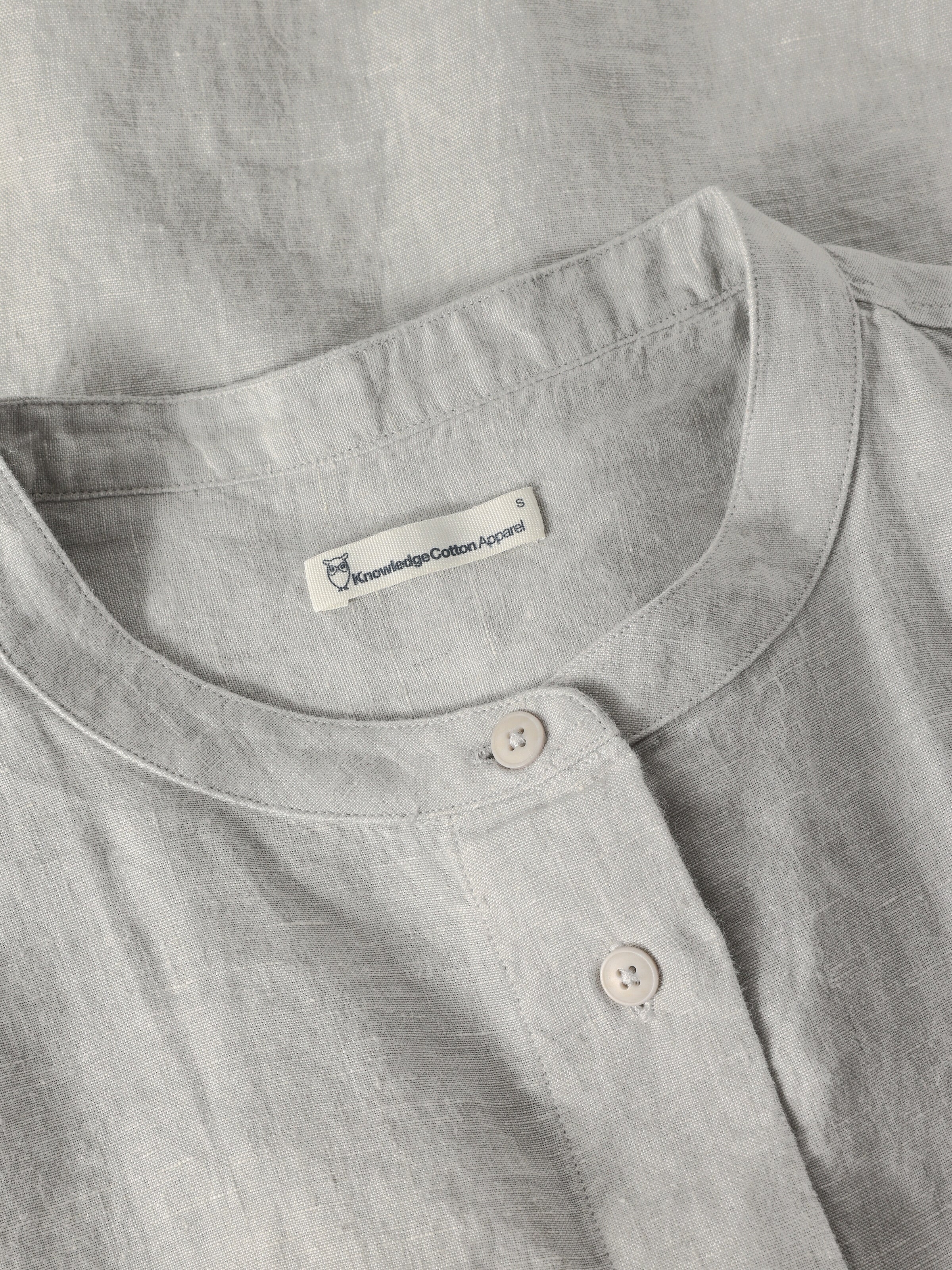 Organic Linen Shirt GOTS/Vegan - Yarndyed Ultimate Grey - Image 2