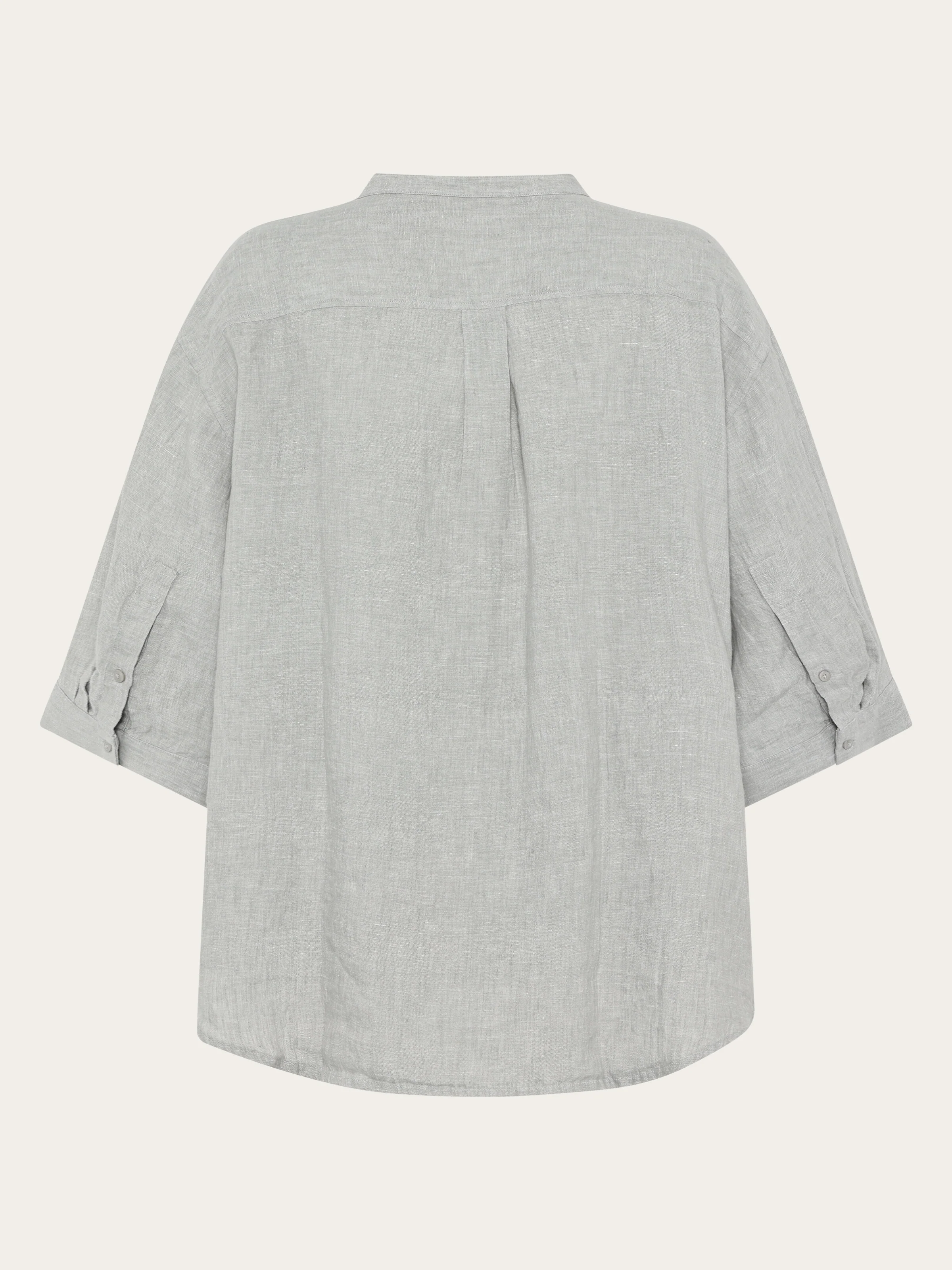 Organic Linen Shirt GOTS/Vegan - Yarndyed Ultimate Grey - Image 3