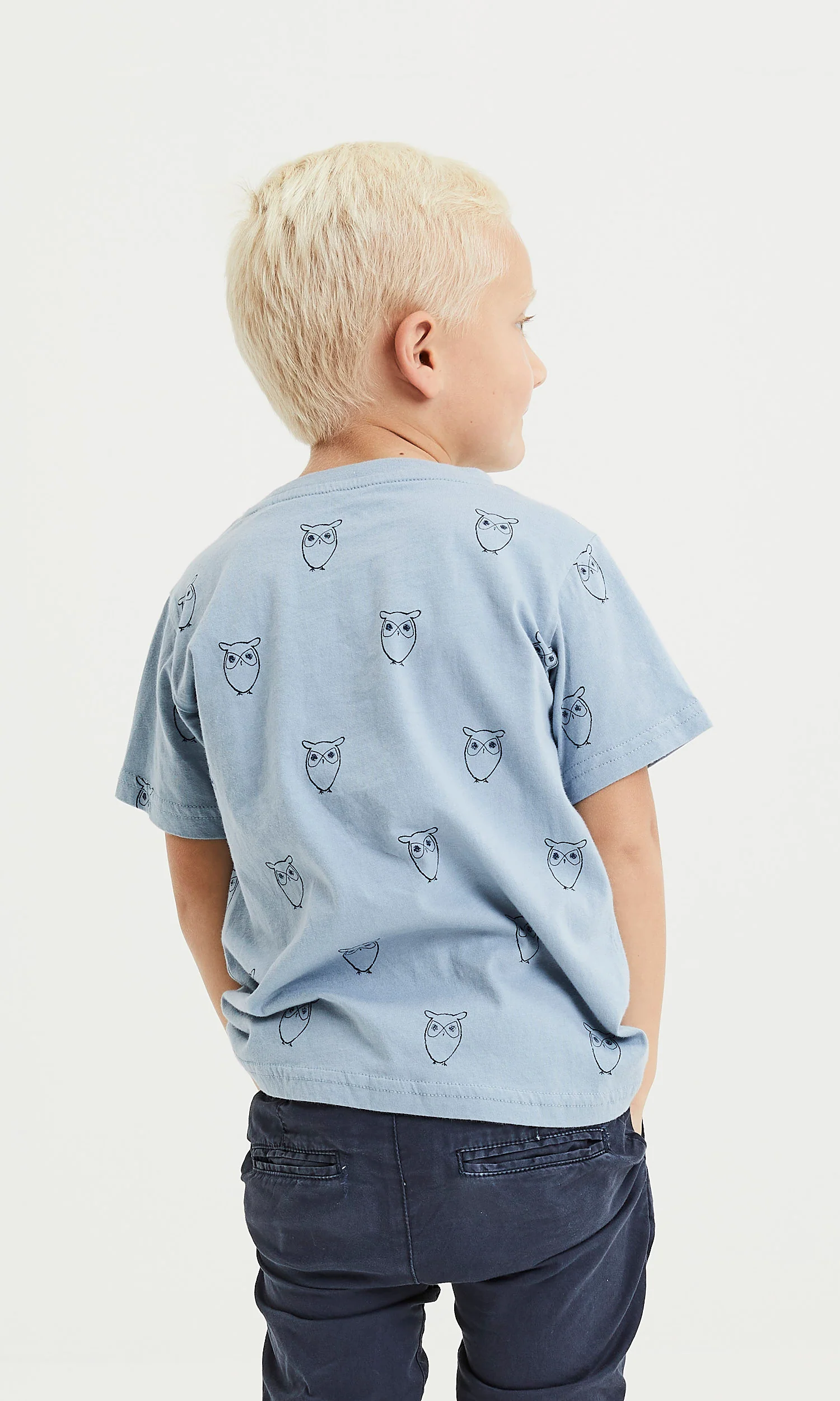 Owl AOP t-shirt - Asley Blue - Image 4