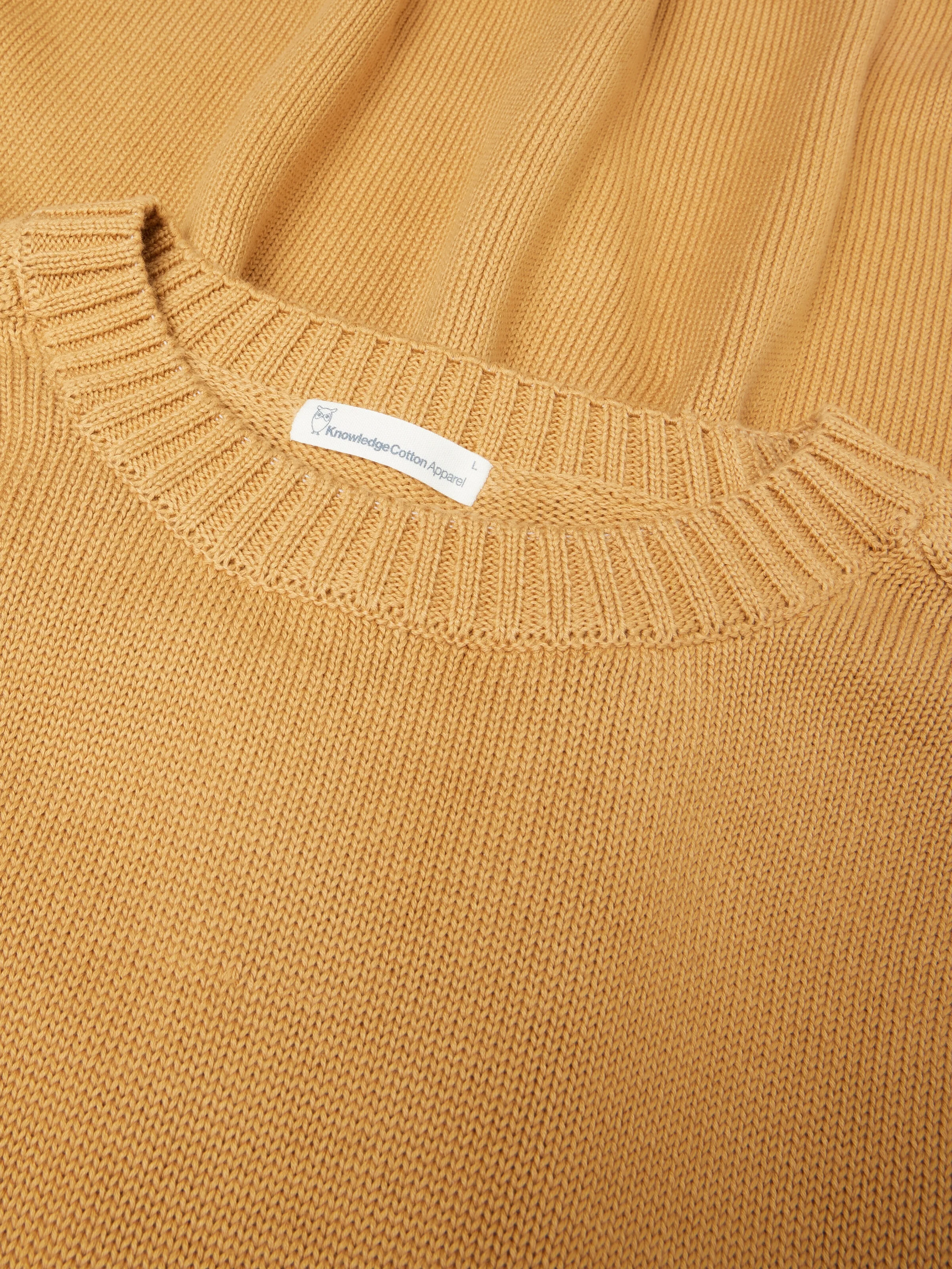 Plain knitted crew neck - Apple Cinnamon - Image 3