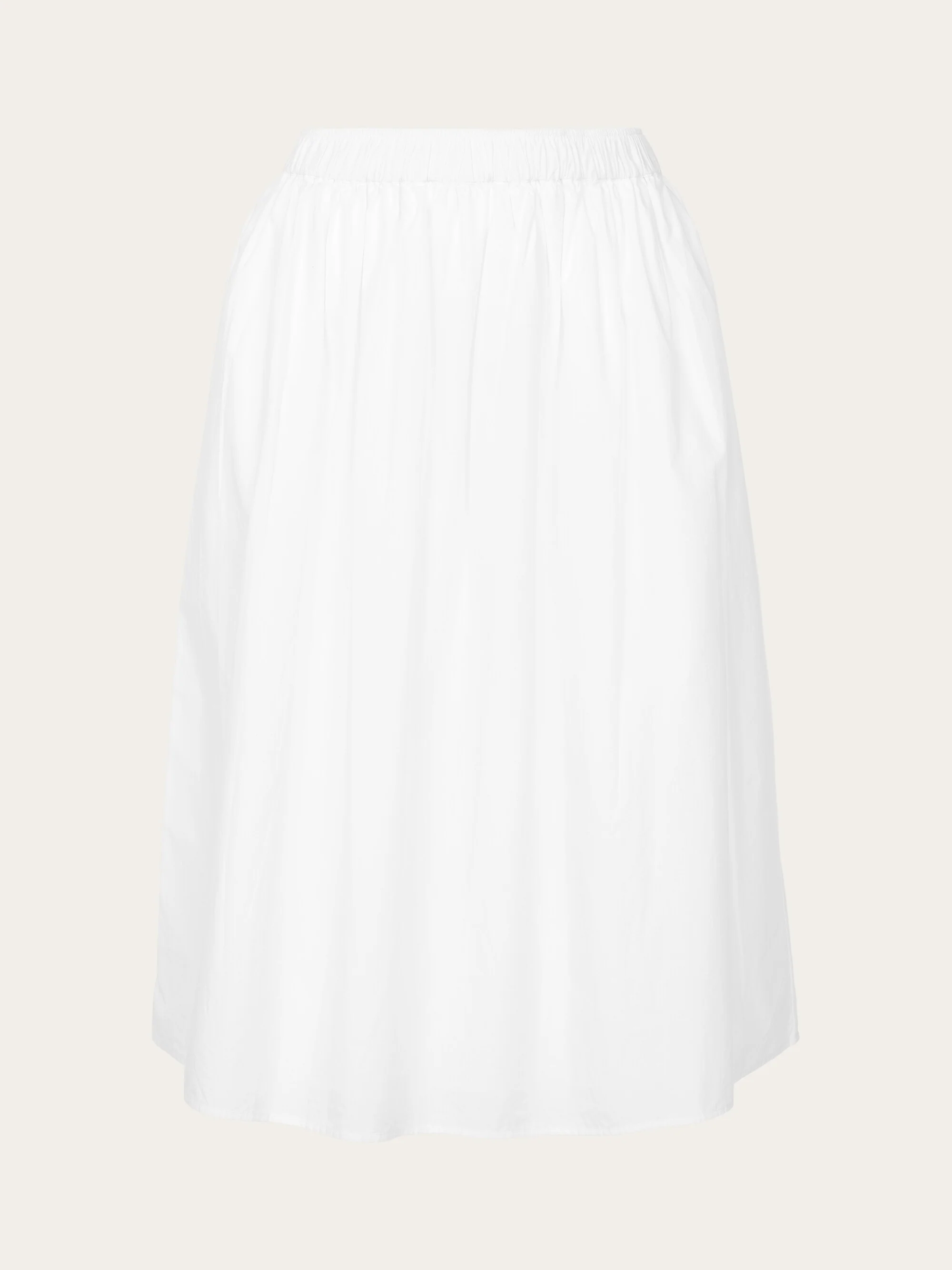 Poplin elastic waist skirt - Bright White